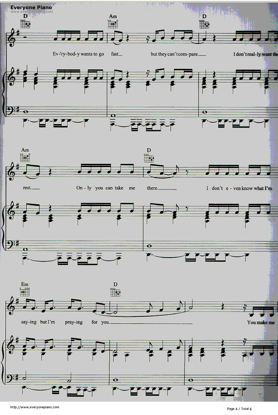 American钢琴谱-LanaDelRey4