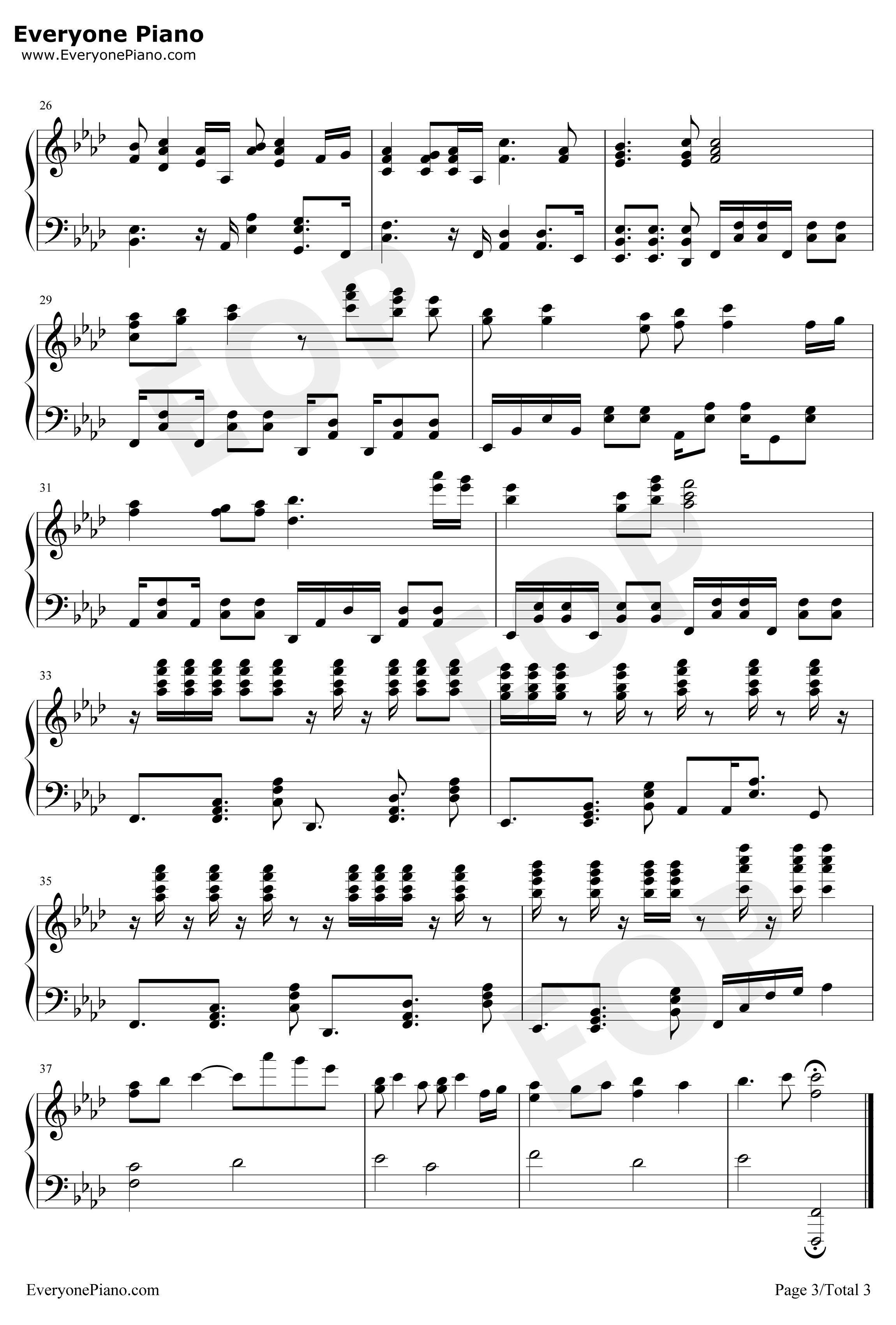 Theme of SSS钢琴谱-麻枝准-AngelBeatsOST3