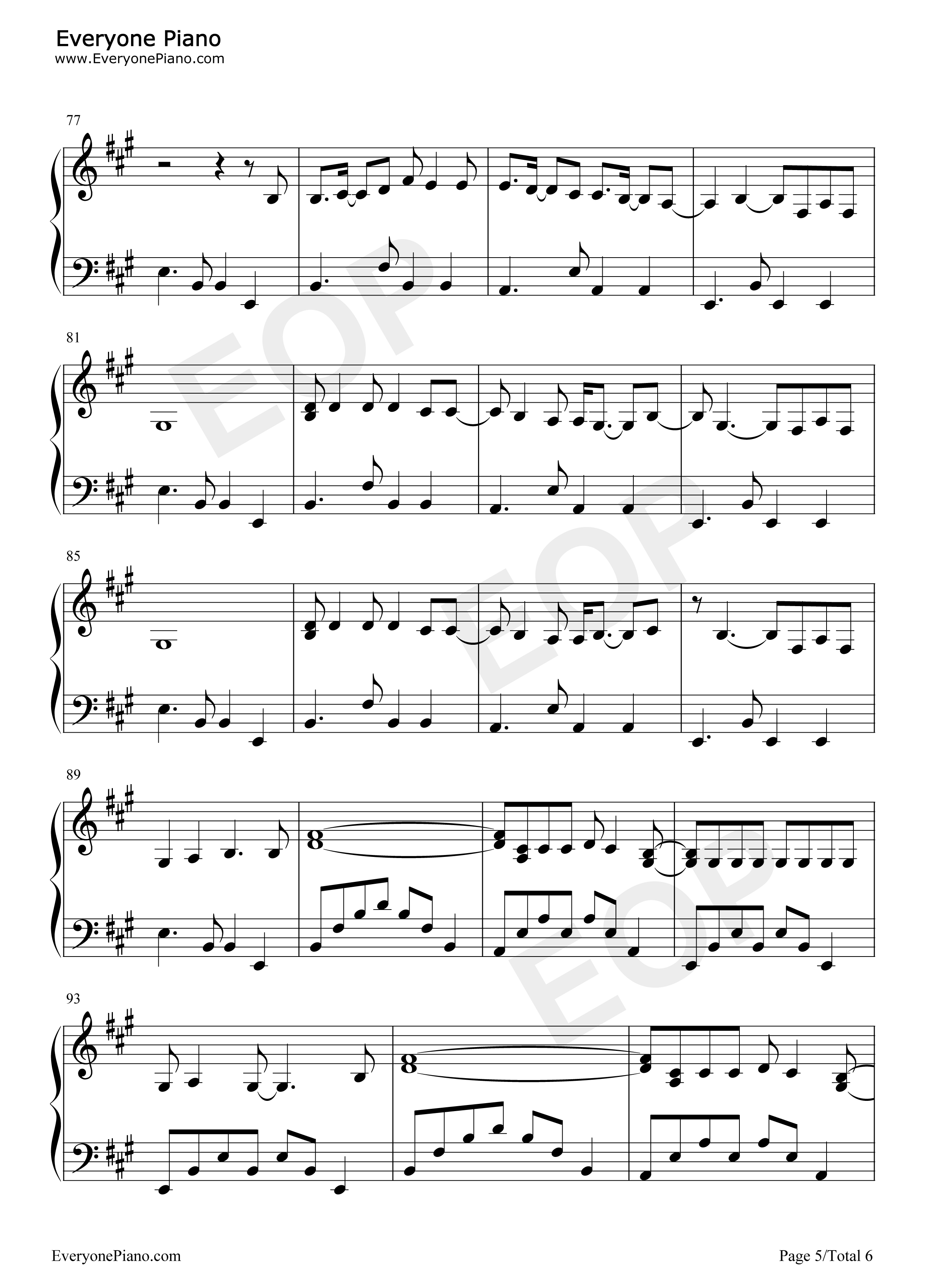 Wicked Game钢琴谱-Chris Isaak5