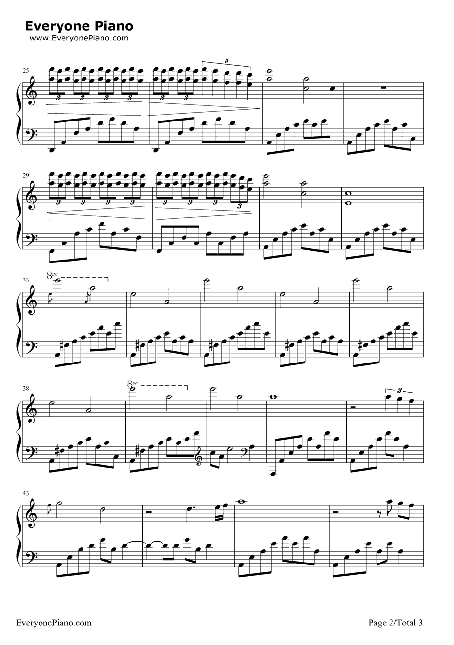 Butterfly钢琴谱-KevinKern-蝴蝶-绿色花园2