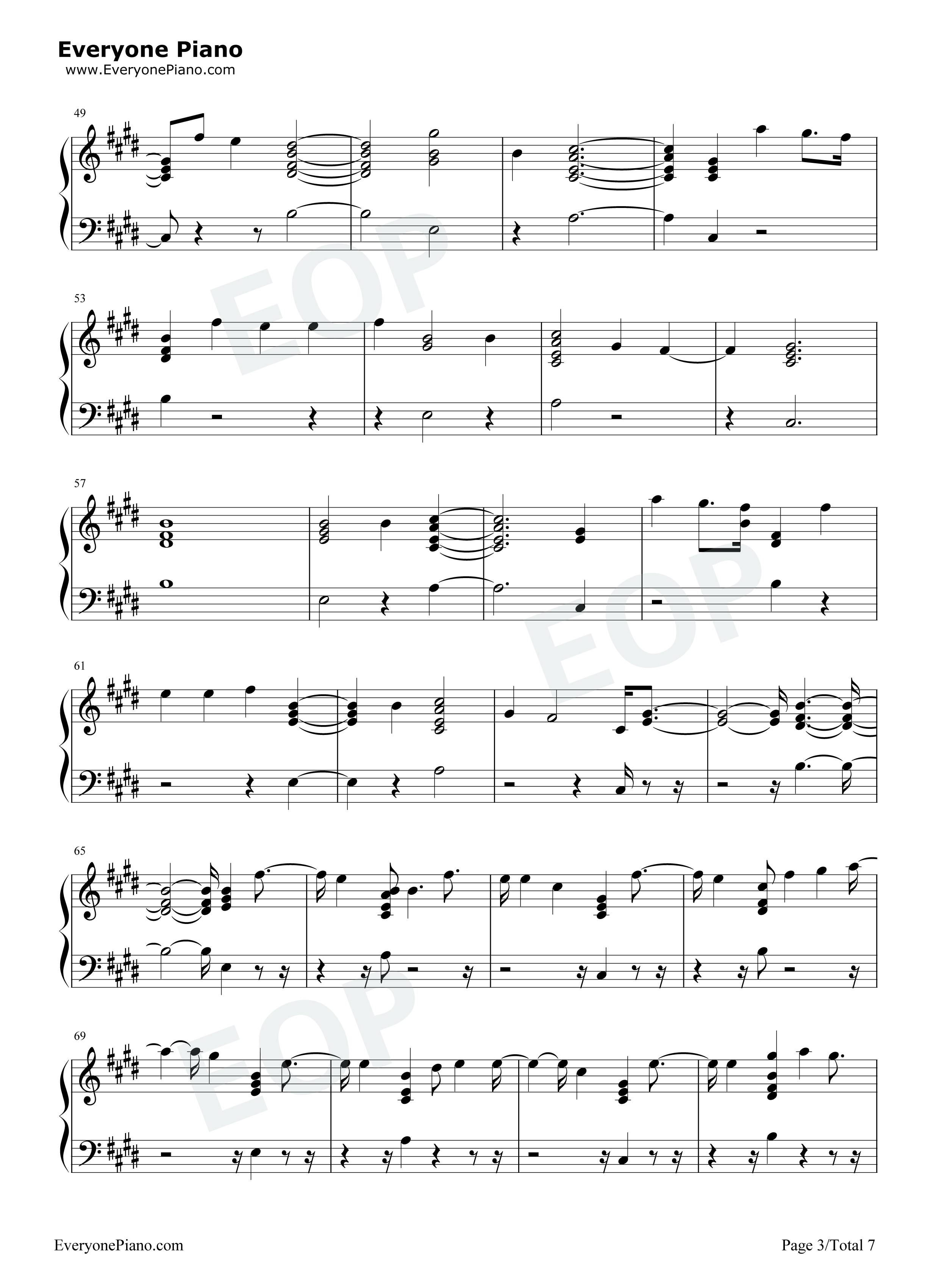 Babe钢琴谱-Sugarland Taylor Swift3