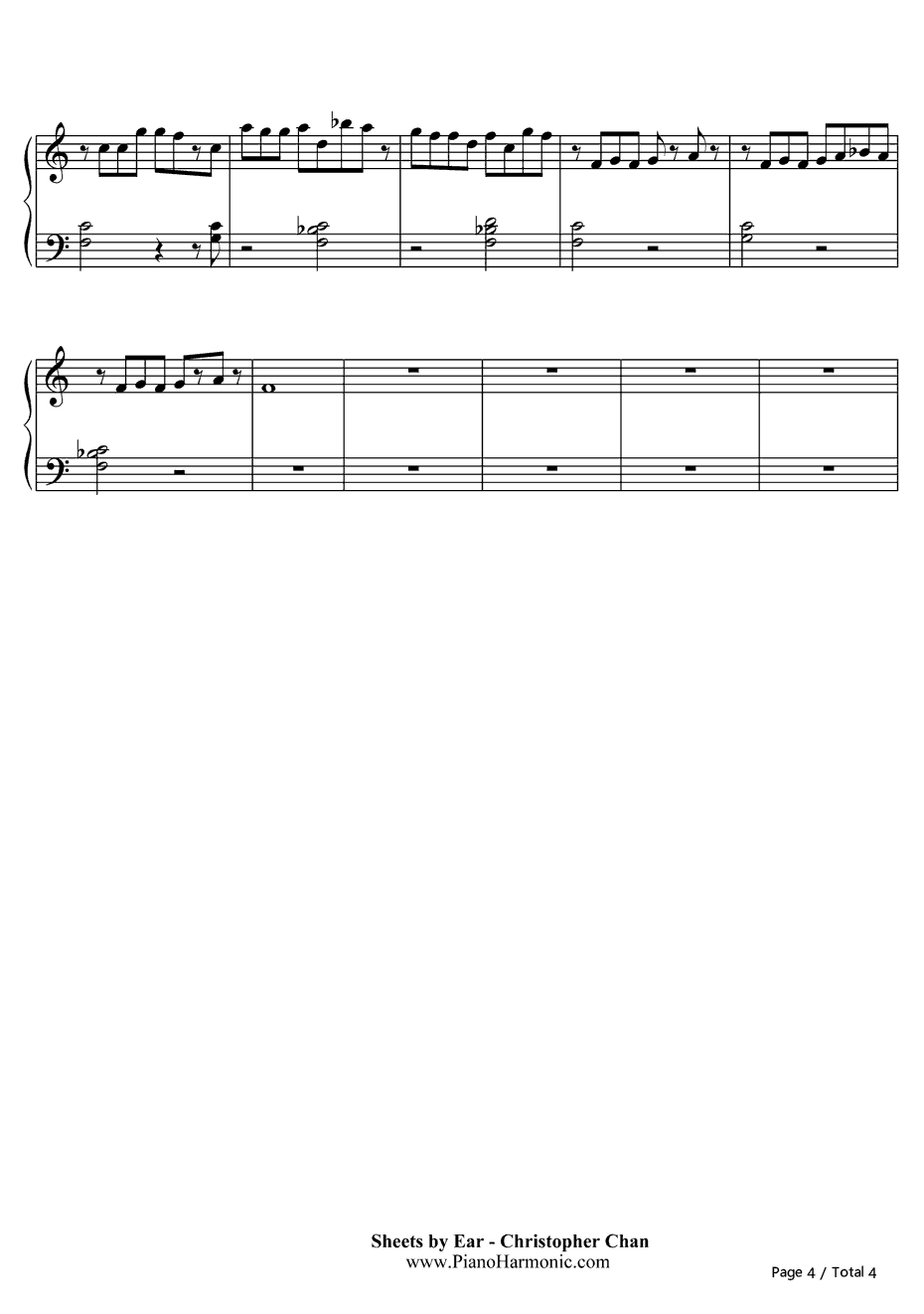 Fearless钢琴谱-TaylorSwift4