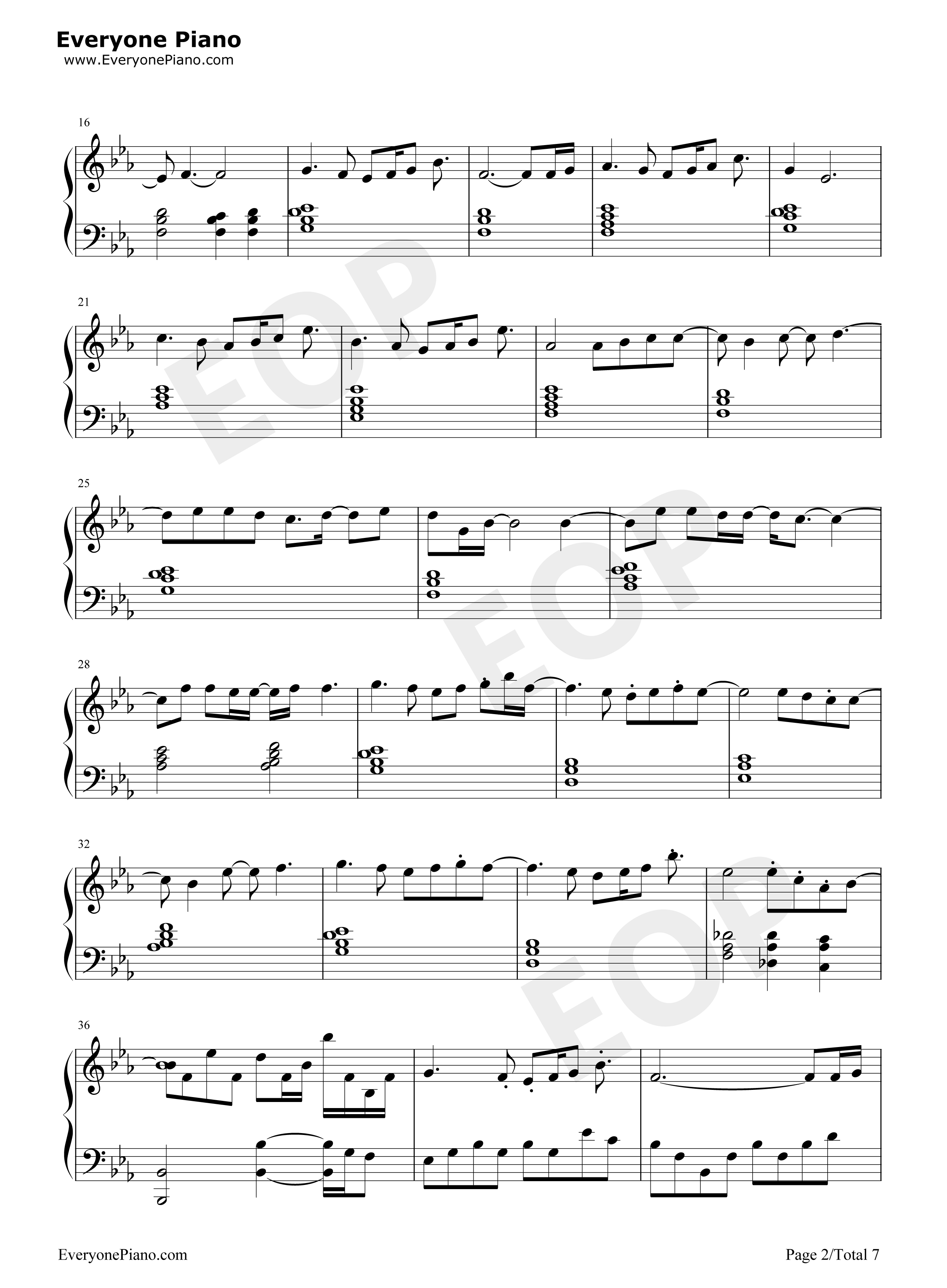 La Incondicional钢琴谱-Luis Miguel2