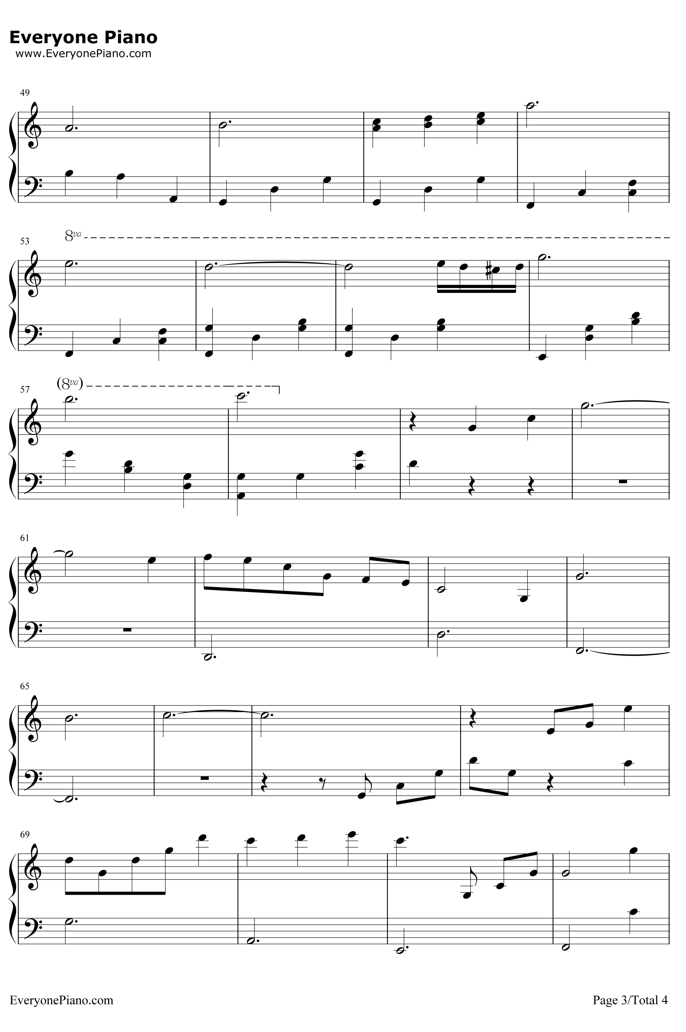 私の嘘PianoSolo钢琴谱-横山克-四月是你的谎言OST3
