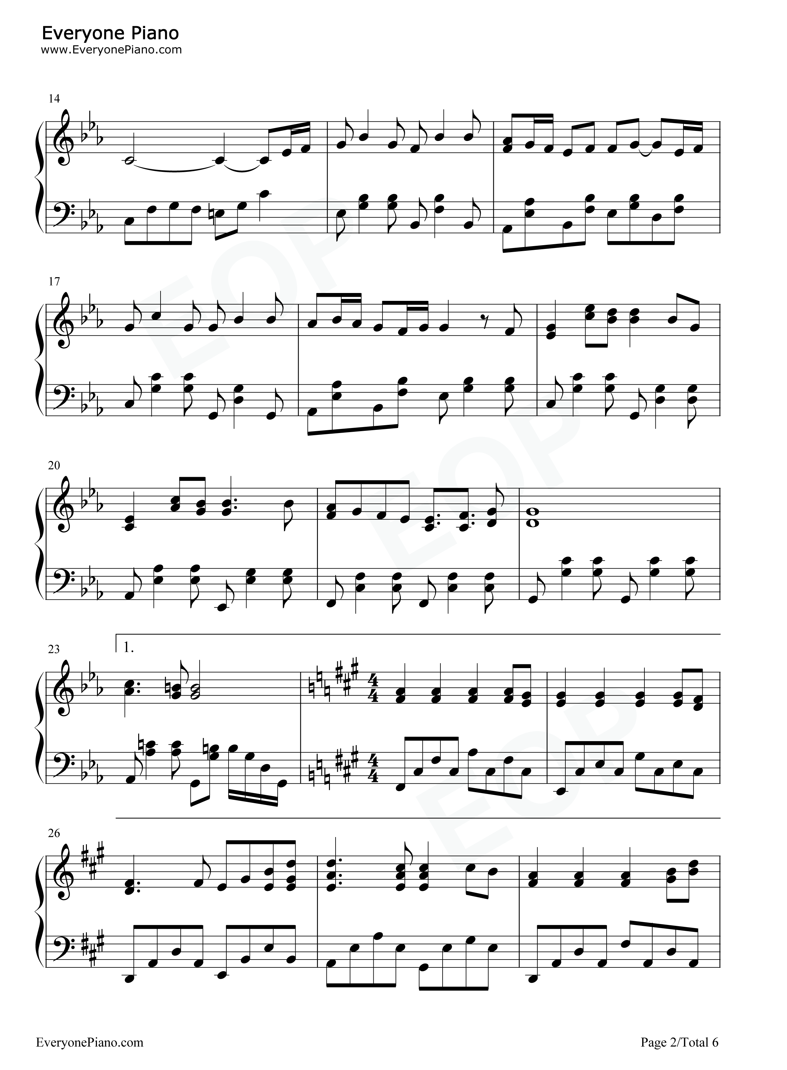 光の旋律钢琴谱-Kalafina2