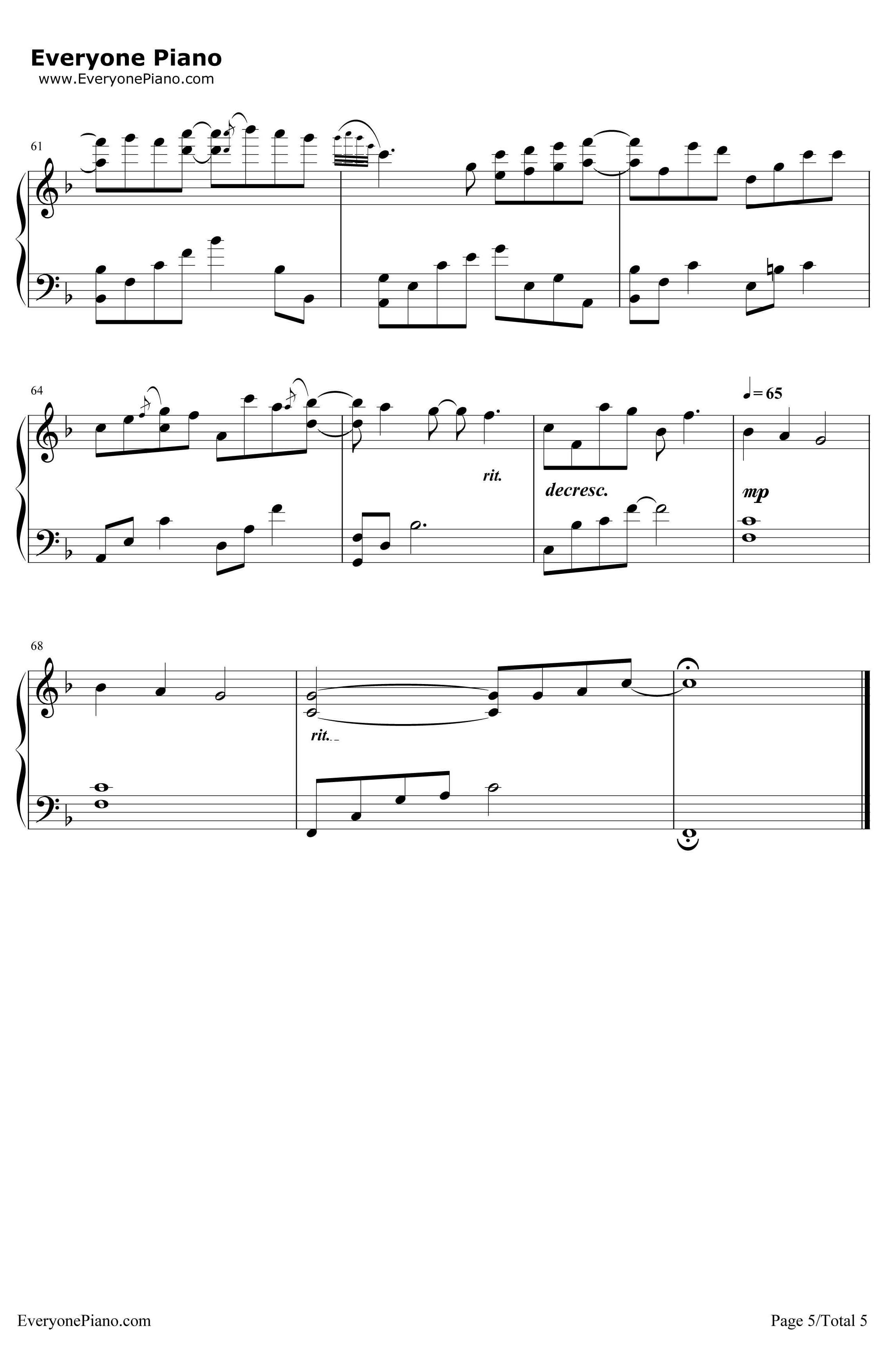 LoveMe钢琴谱-李闰珉-李闰珉-Yiruma5