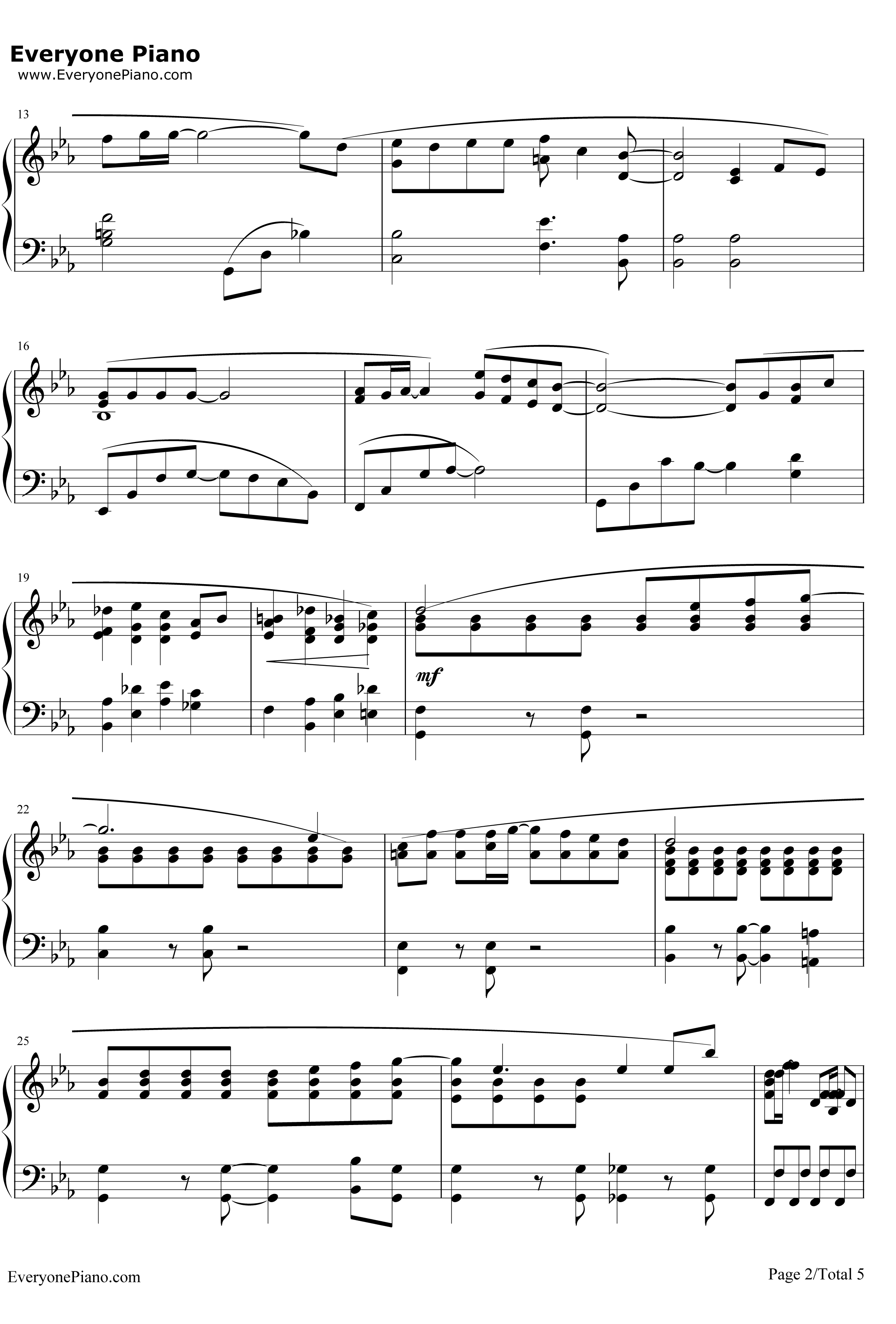 Say Yes钢琴谱-李代沫-电影101次求婚主题曲2