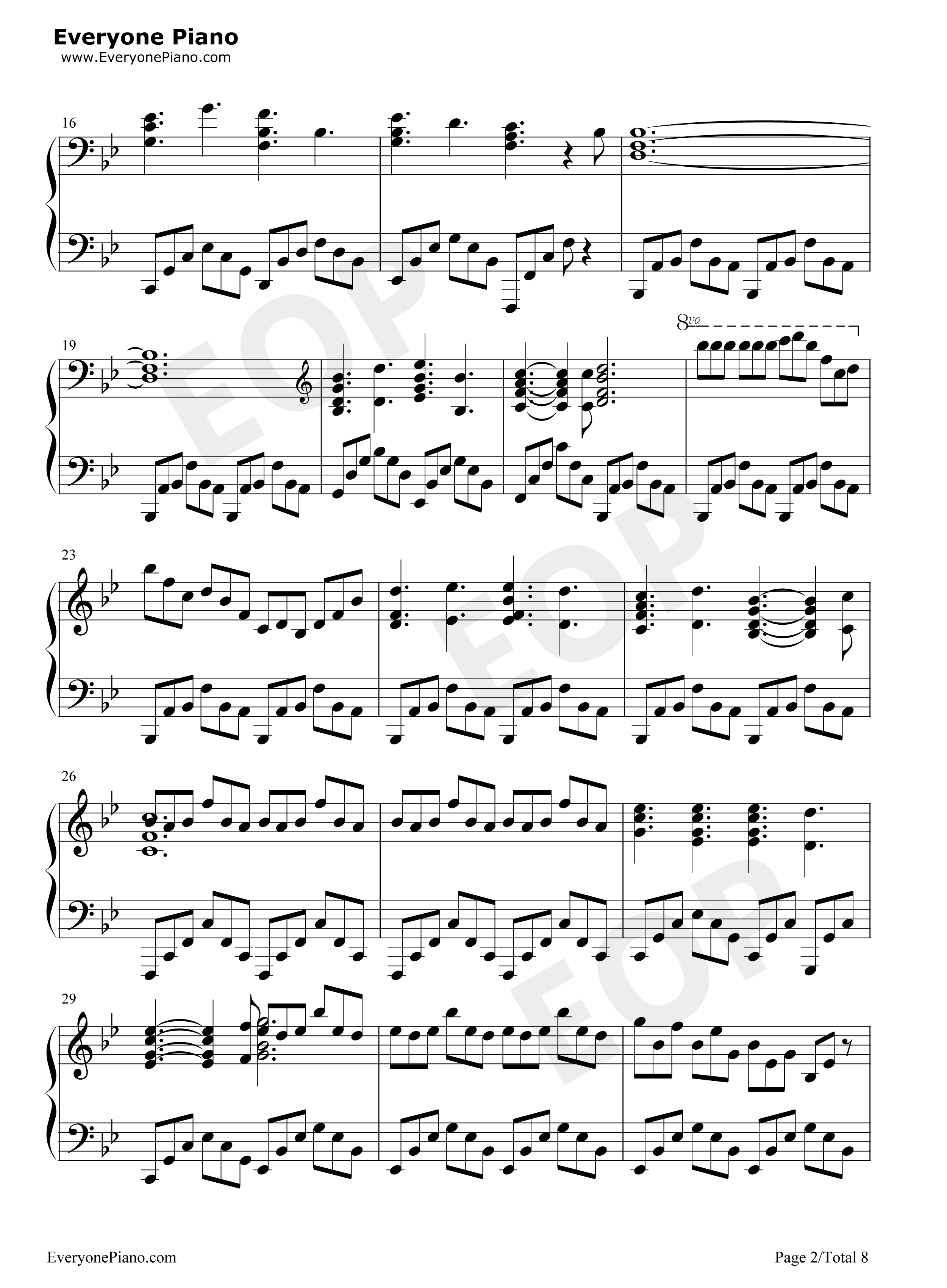 Sogno di Volare钢琴谱-Christopher Tin2