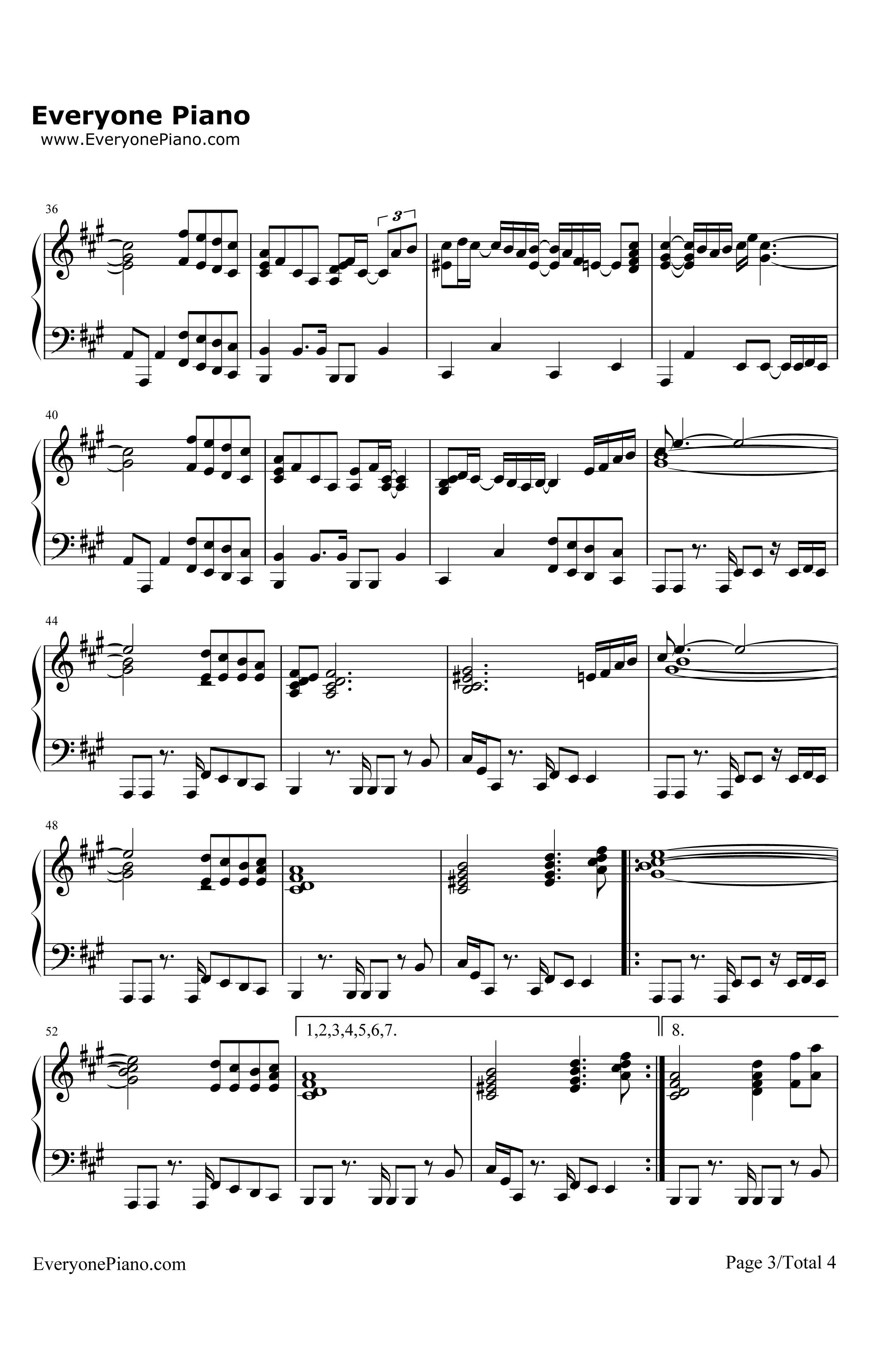 YouDon'tKnowMyName钢琴谱-AliciaKeys3