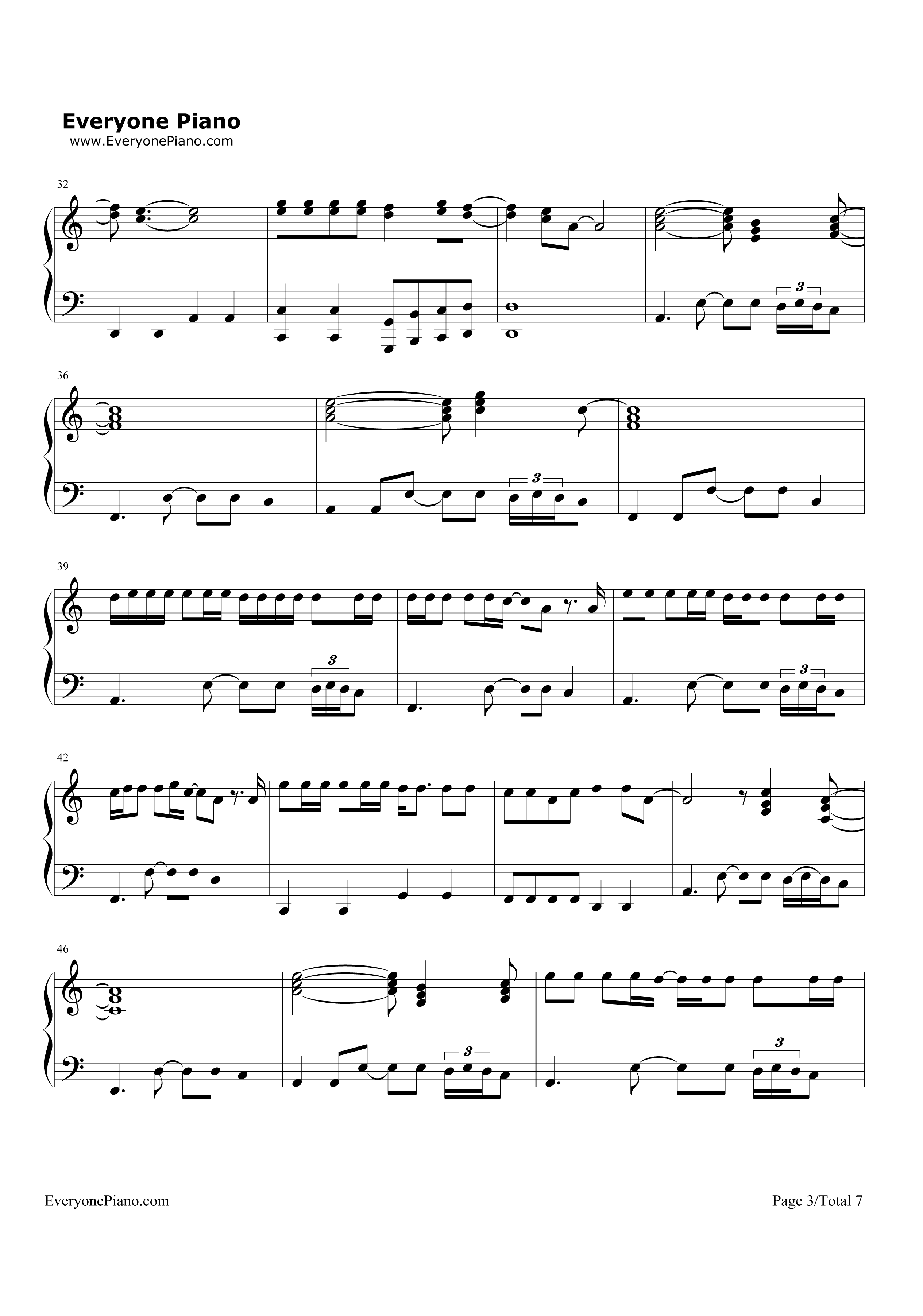 Californication钢琴谱-Red Hot Chili Peppers3
