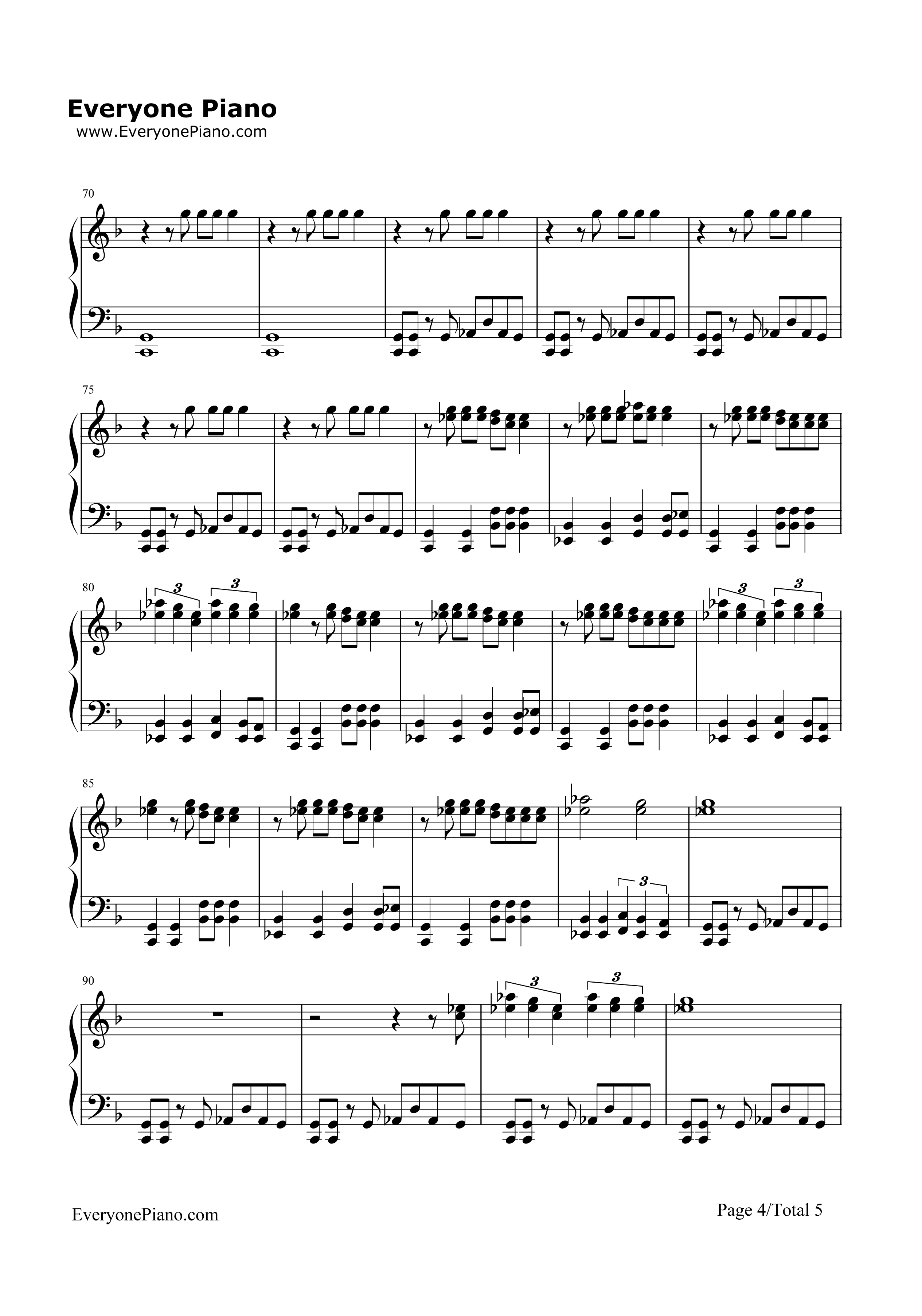 Animal I Have Become钢琴谱-Three Days Grace4