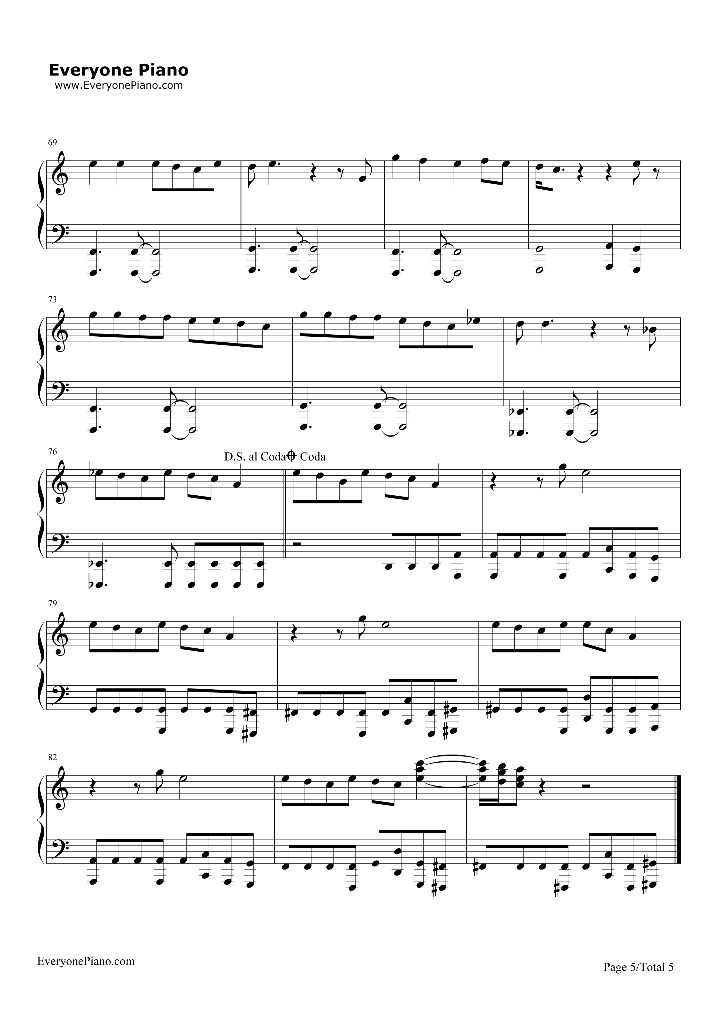 Makes Me Wonder钢琴谱-Maroon 55