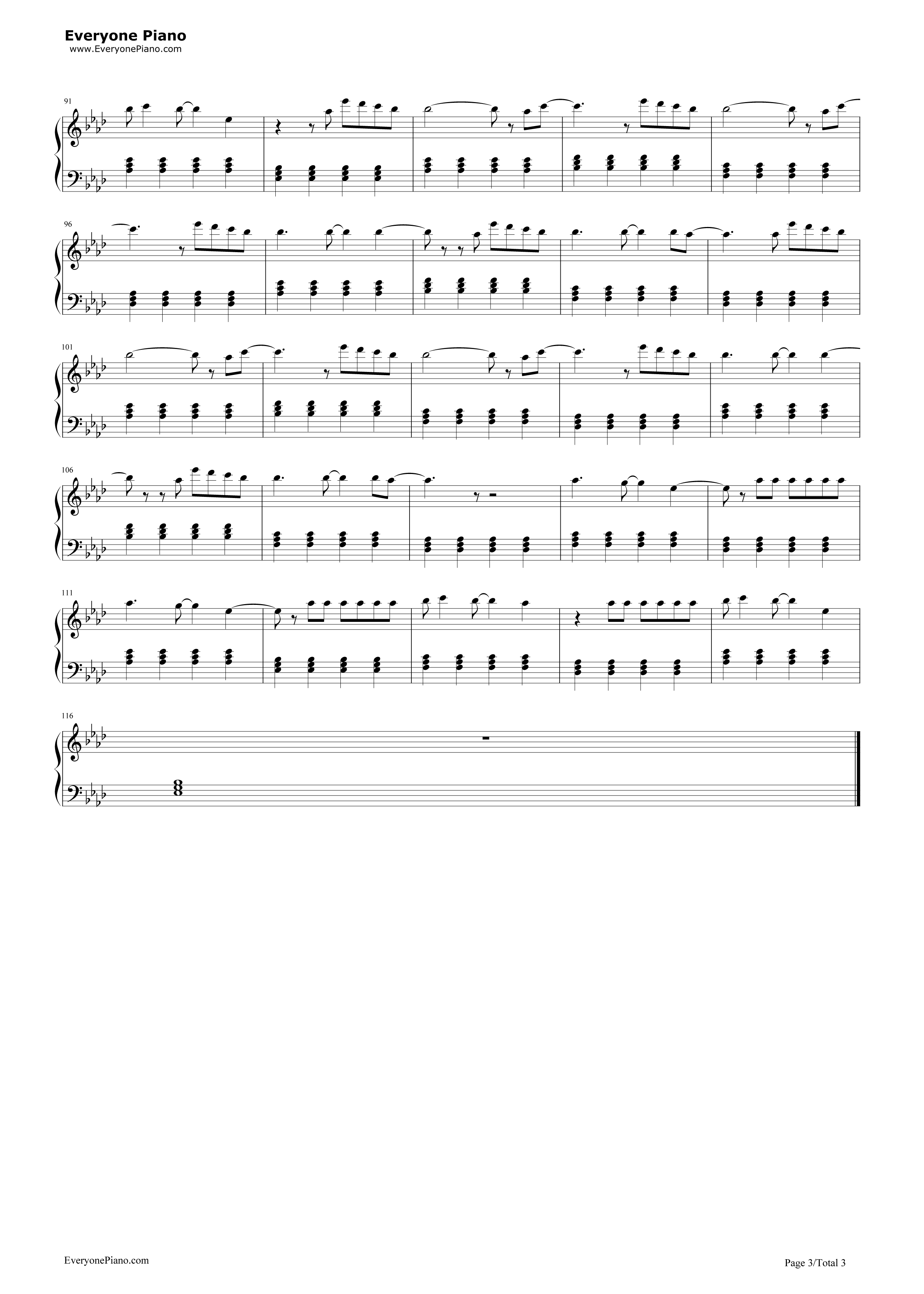 Firework钢琴谱-Katy Perry3