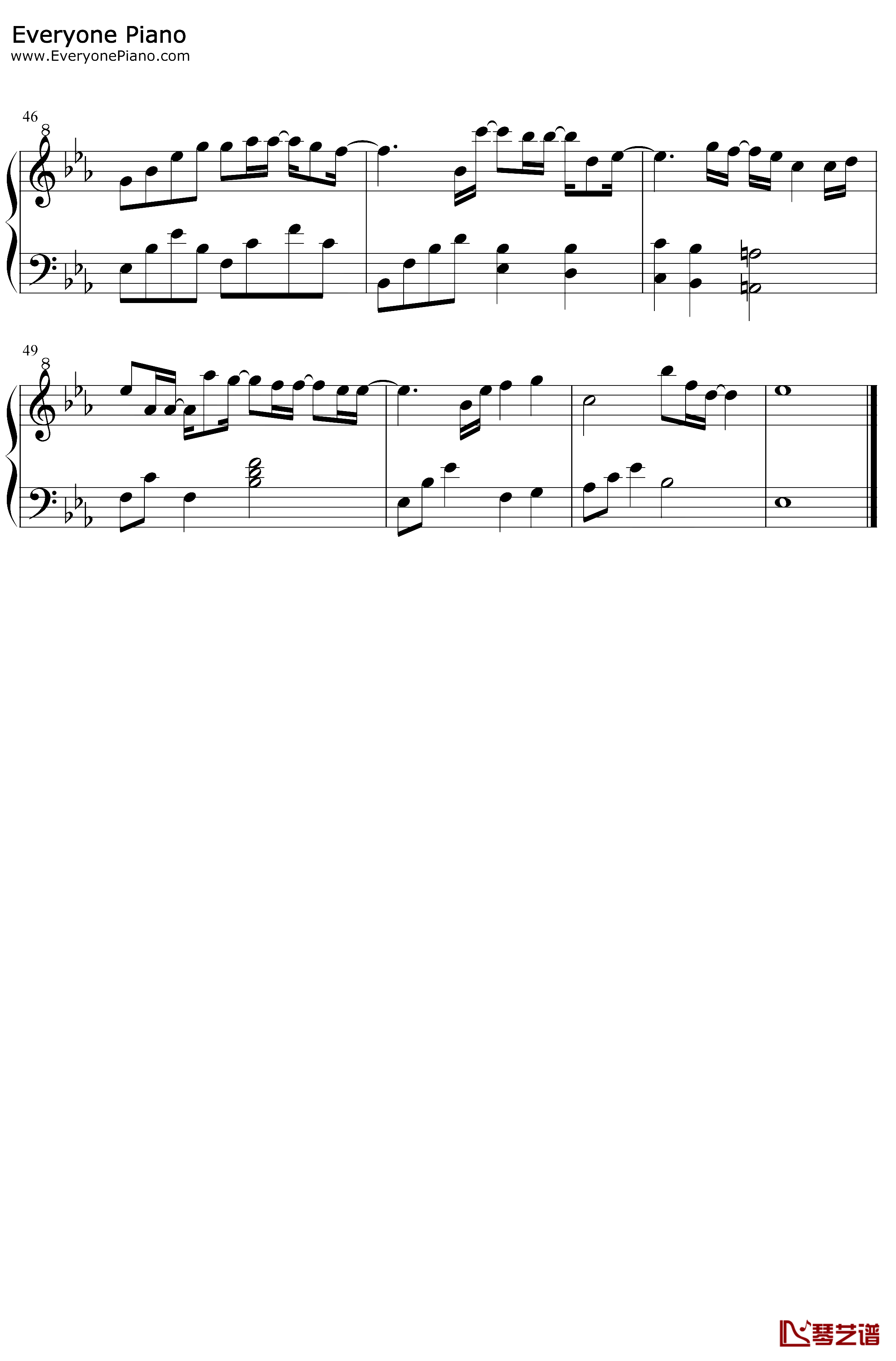我在呢钢琴谱-TANK-爱情进化论插曲4