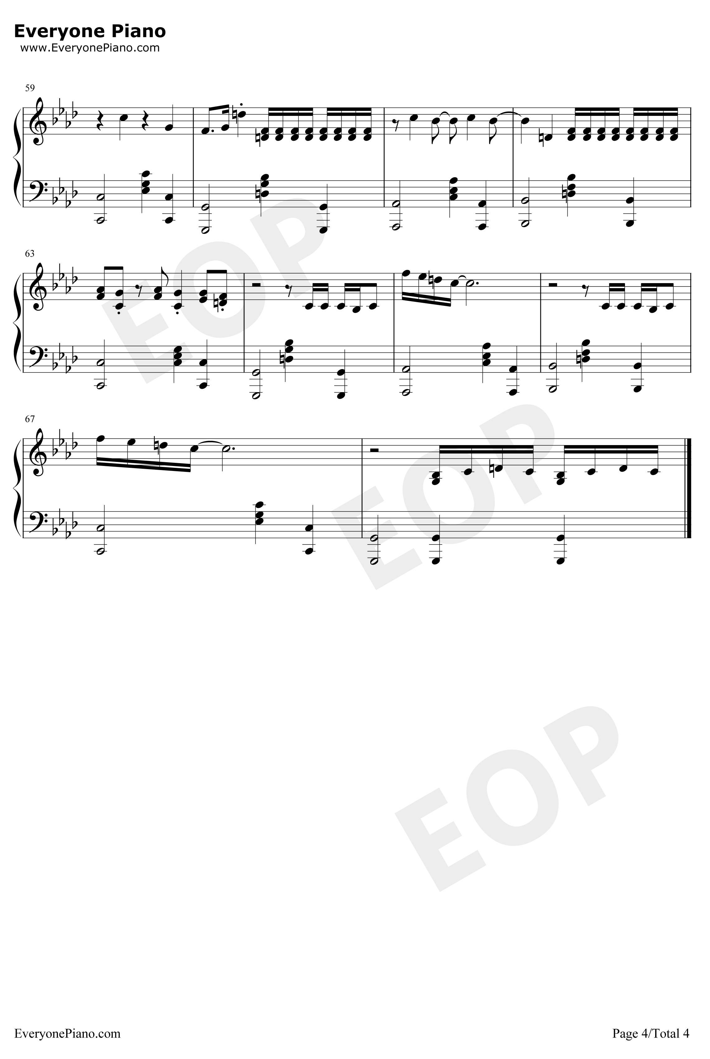 Swan Song钢琴谱-DuaLipa-阿丽塔战斗天使OST4
