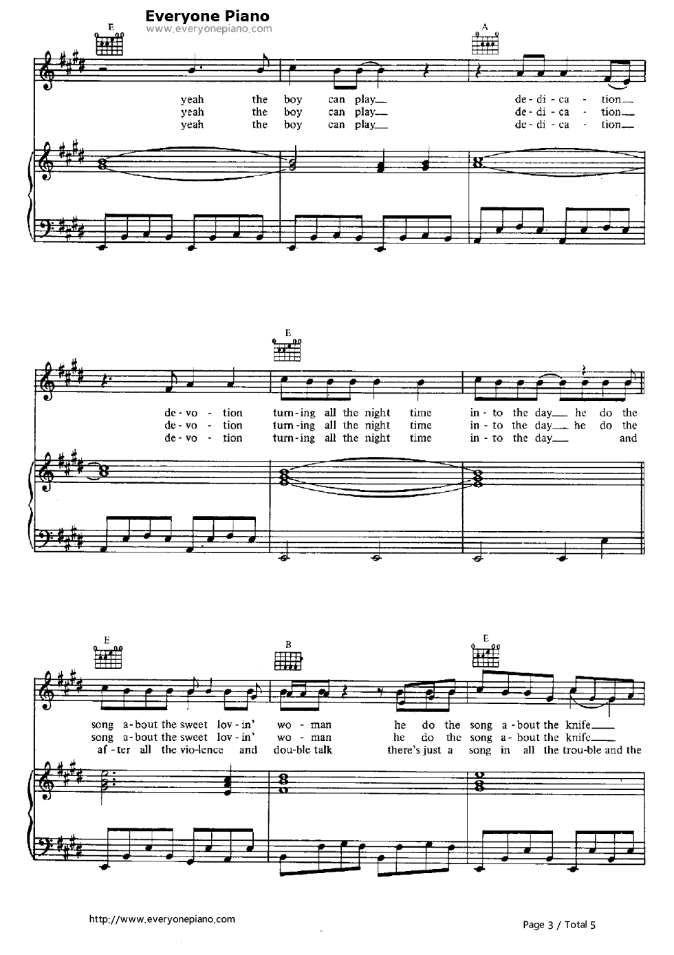 Walk of Life钢琴谱-Dire Straits3