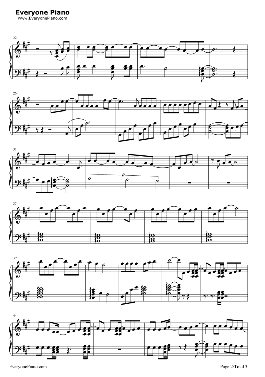 我不会喜欢你钢琴谱-陈柏霖-我可能不会爱你插曲2