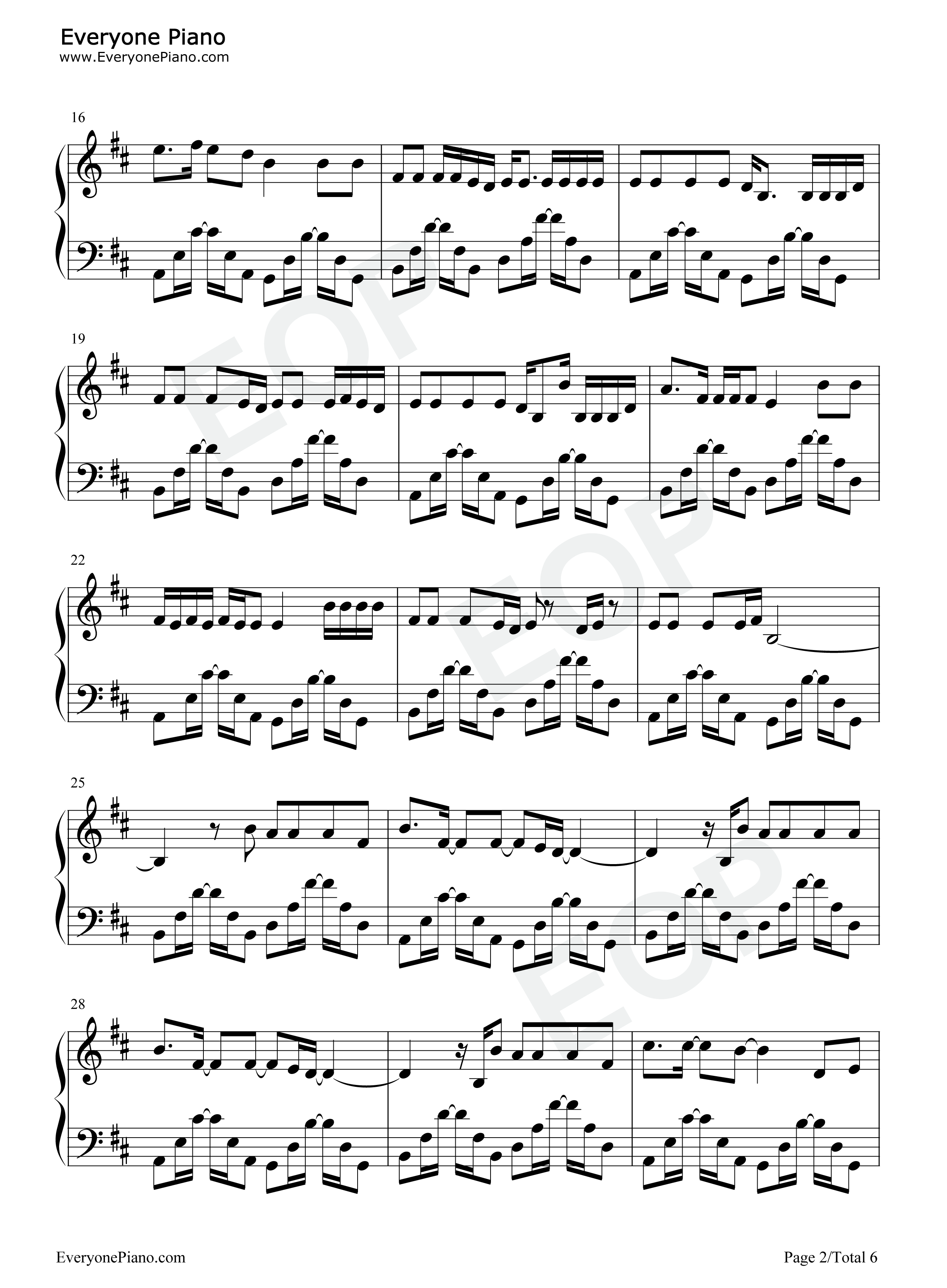 Run–OneRepublic钢琴谱-OneRepublic2