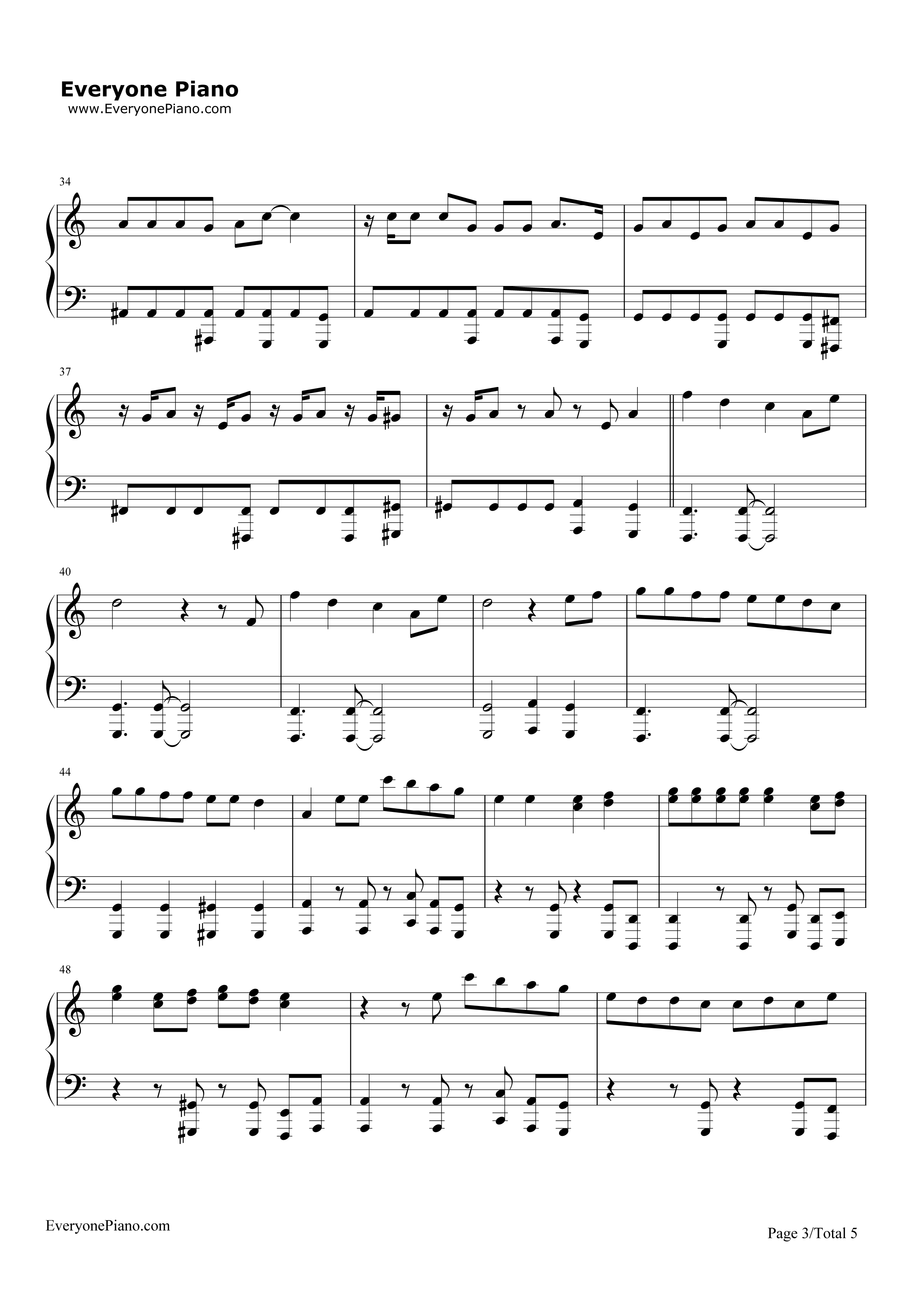 Makes Me Wonder钢琴谱-Maroon 53