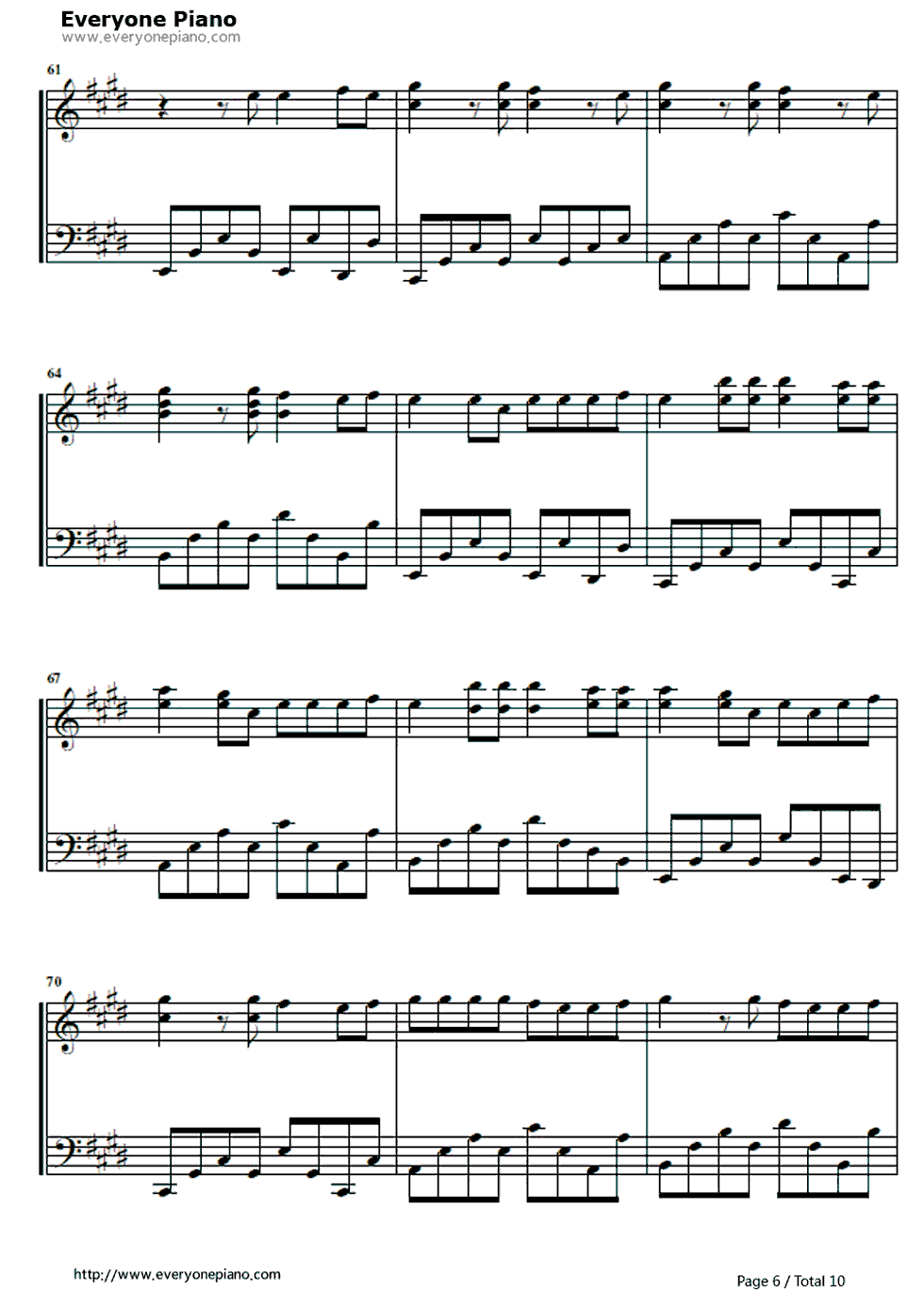 One Time钢琴谱-Justin Bieber6