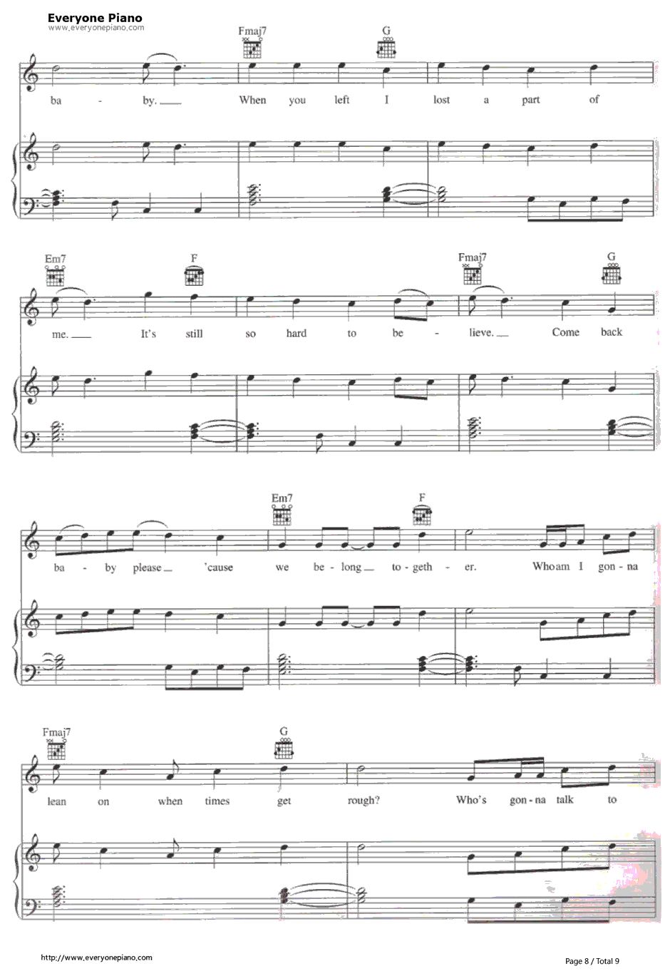 We Belong Together钢琴谱-MariahCarey8
