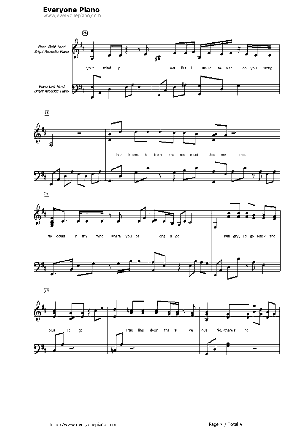 To Make You Feel My Love钢琴谱-Garth Brooks3
