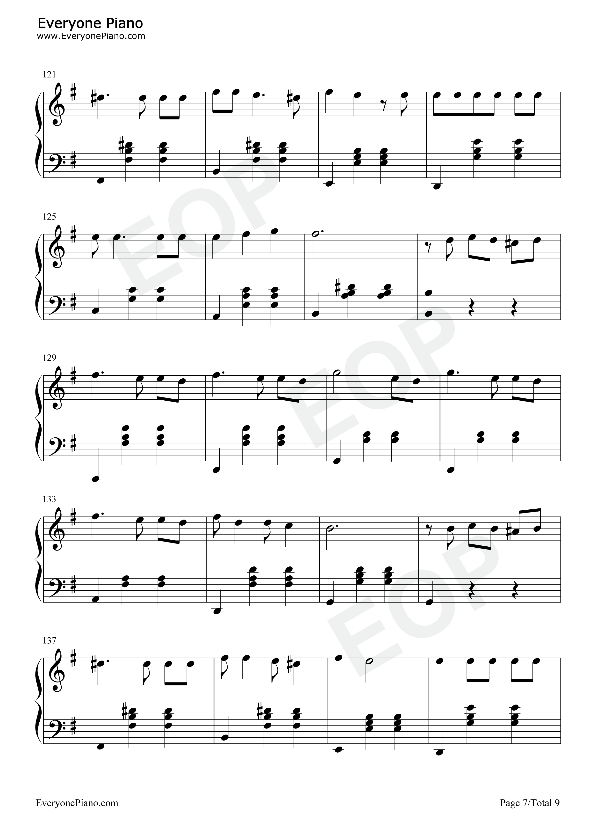 La Foule钢琴谱-Edith Piaf7