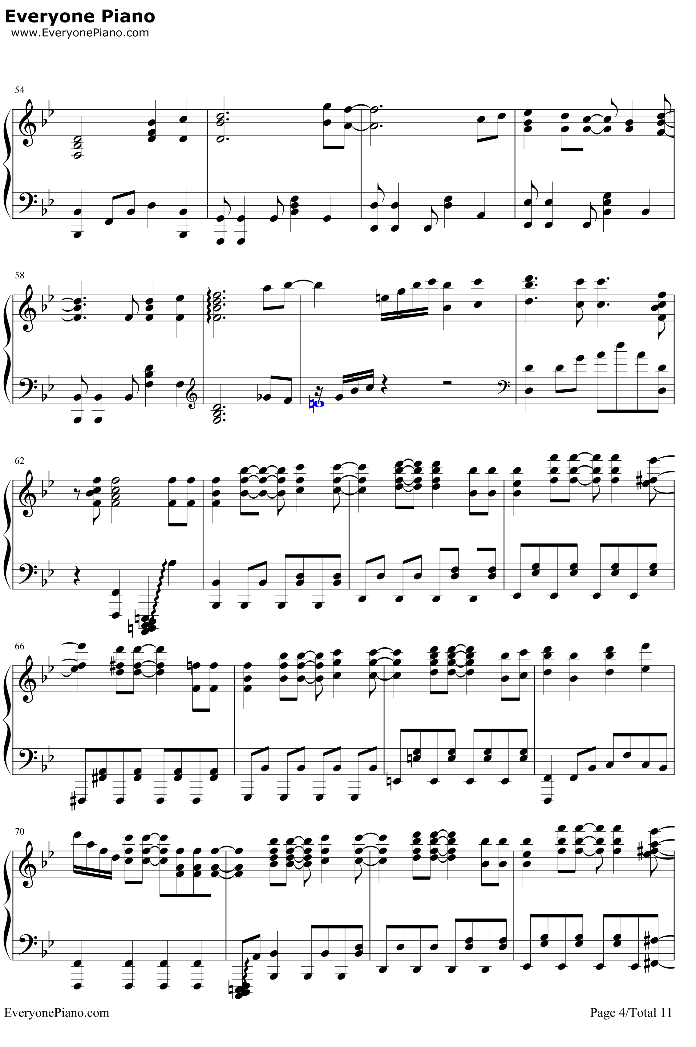 地球最后の告白を钢琴谱-GUMI4