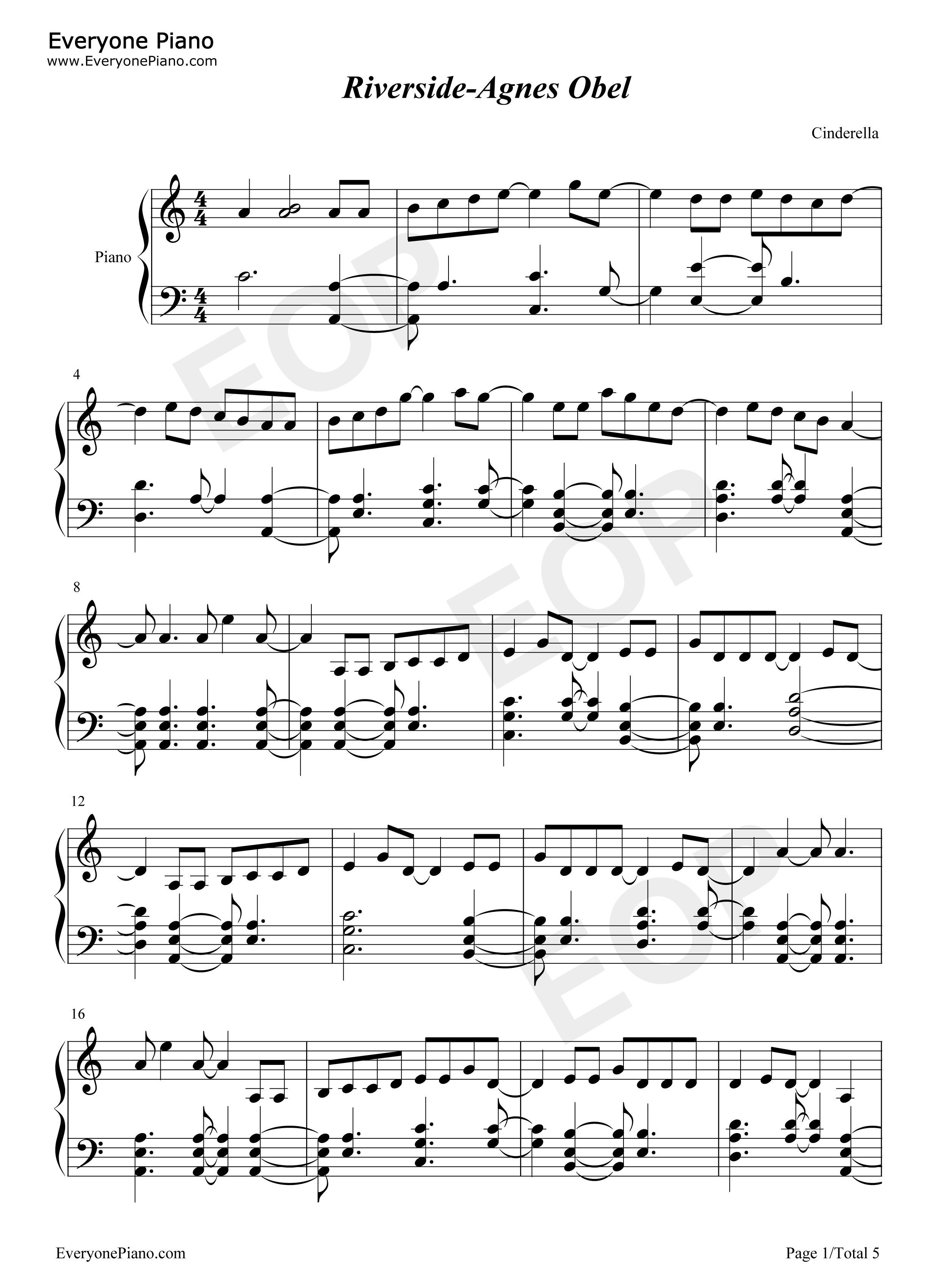Riverside钢琴谱-Agnes Obel1