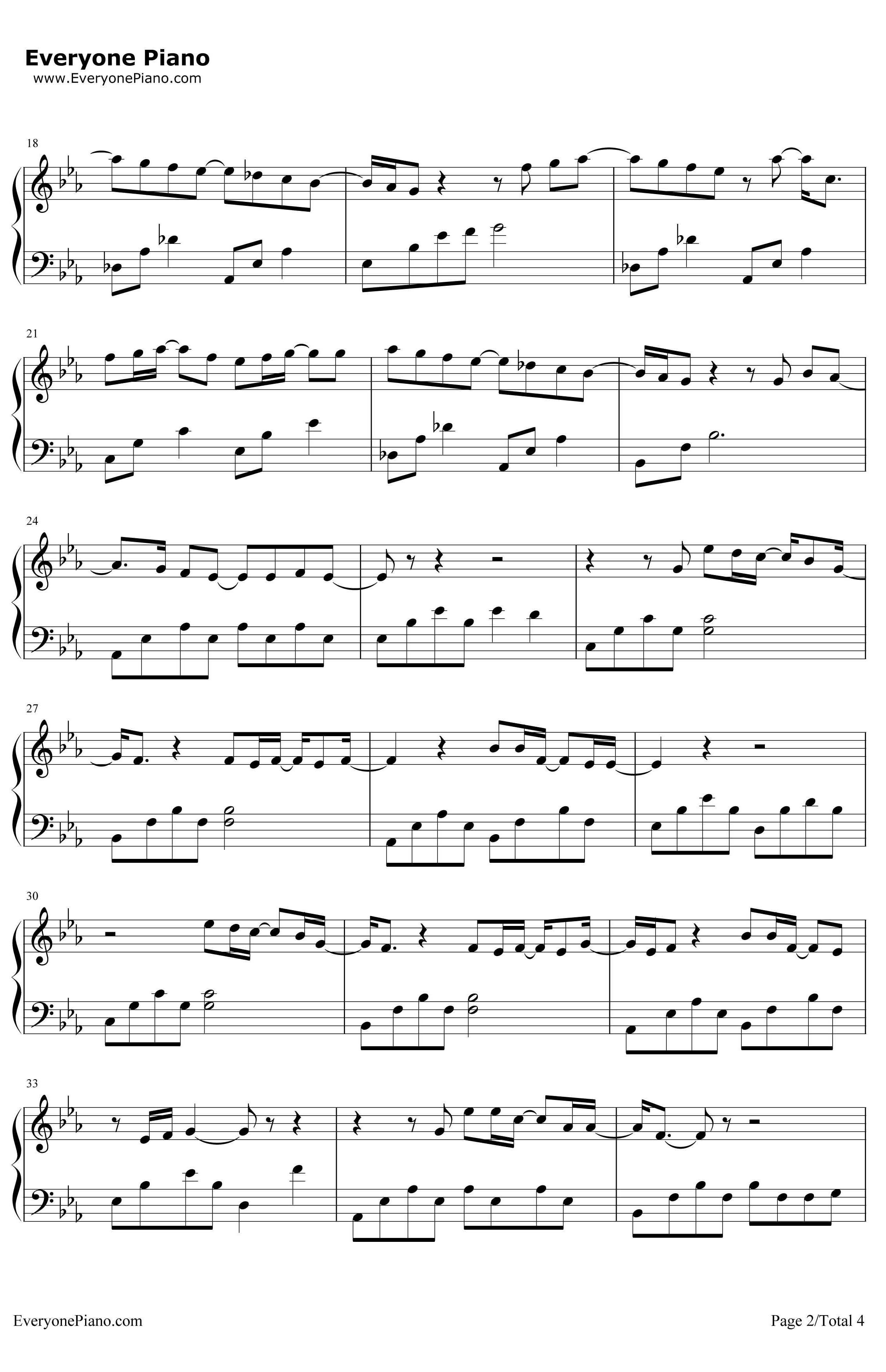 HoldOnToOurLove钢琴谱-TomChaplin2