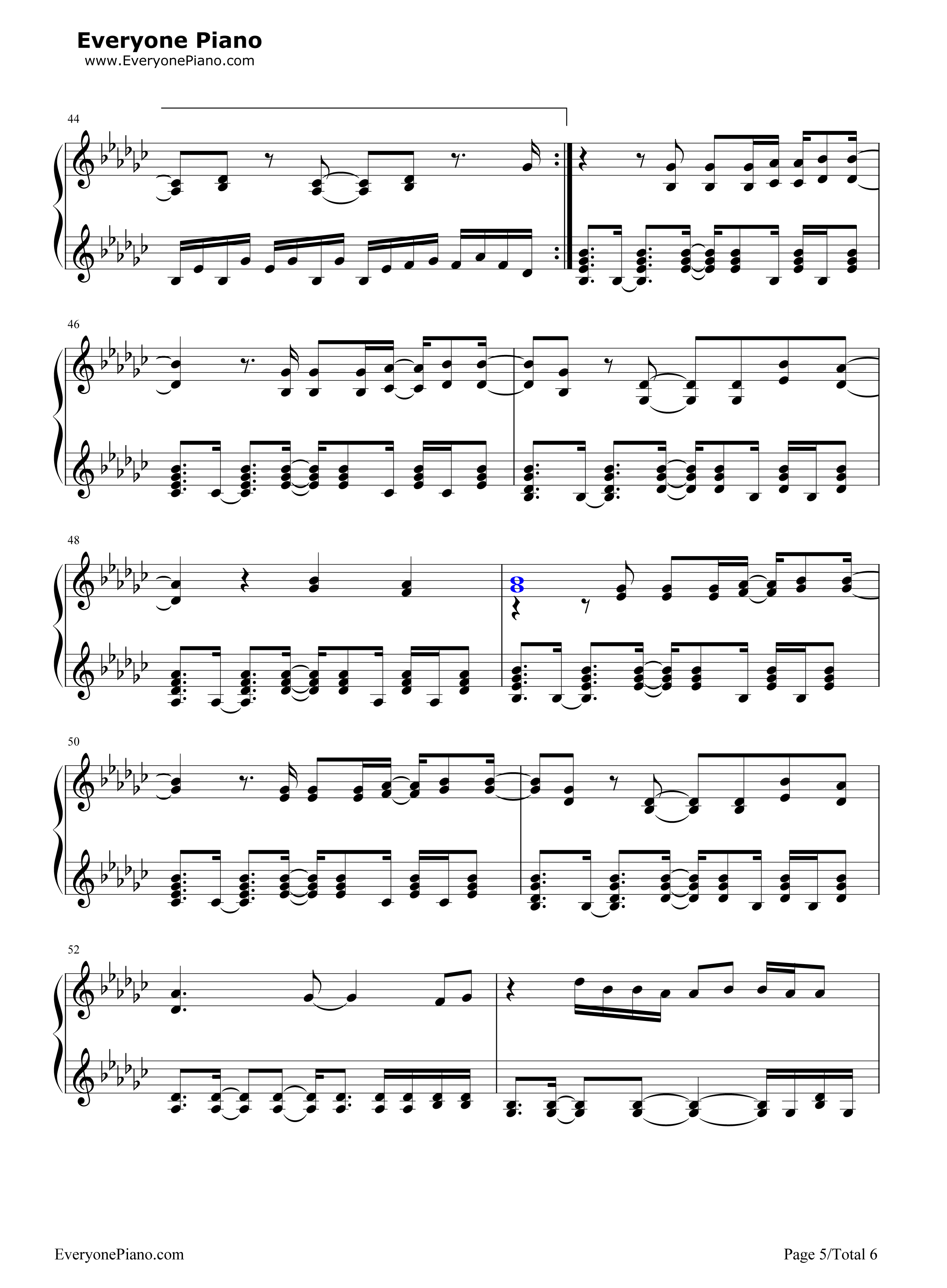 Everything Has Changed钢琴谱-Taylor Swift5