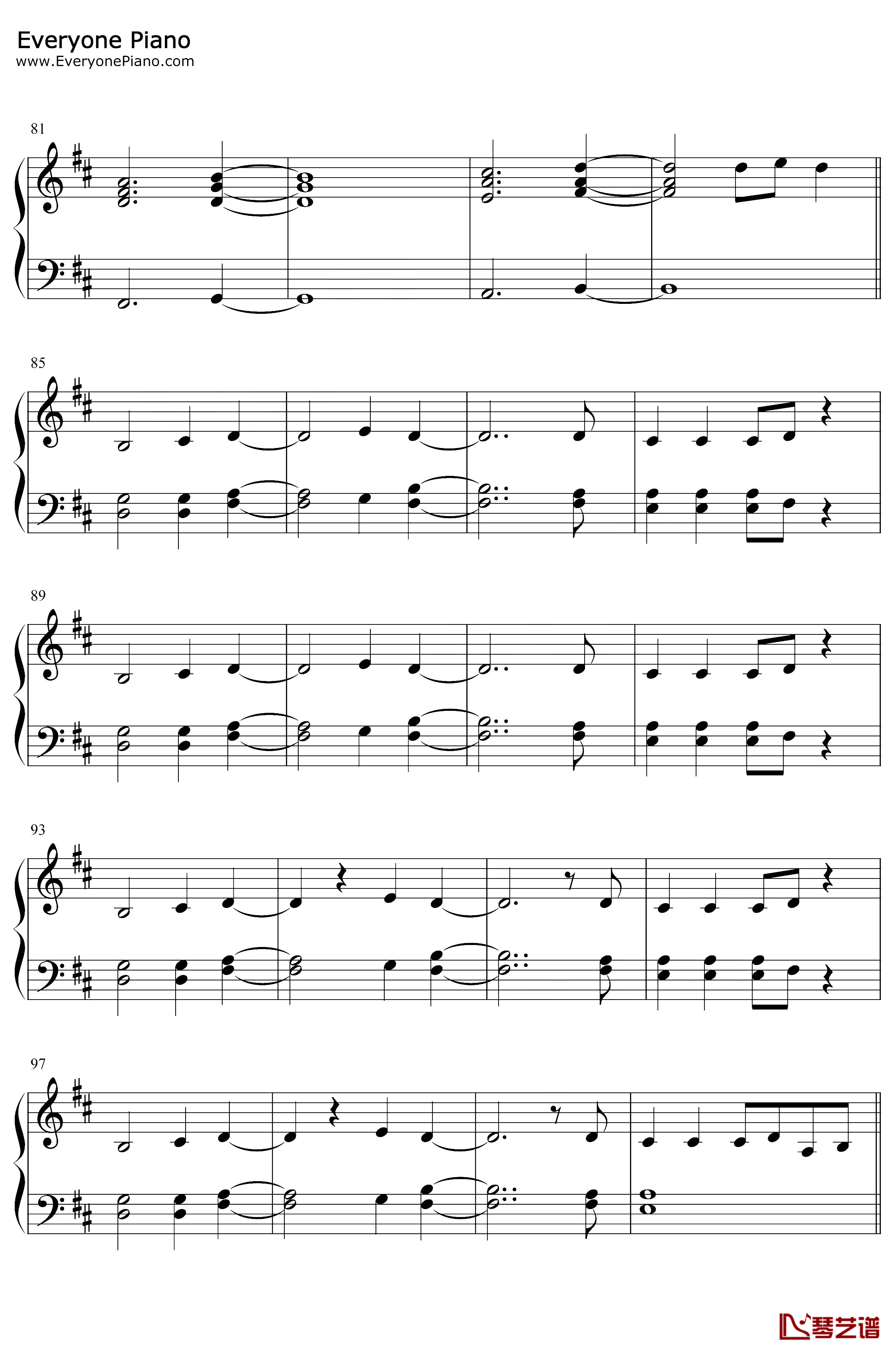 The Bones钢琴谱-MarenMorris5