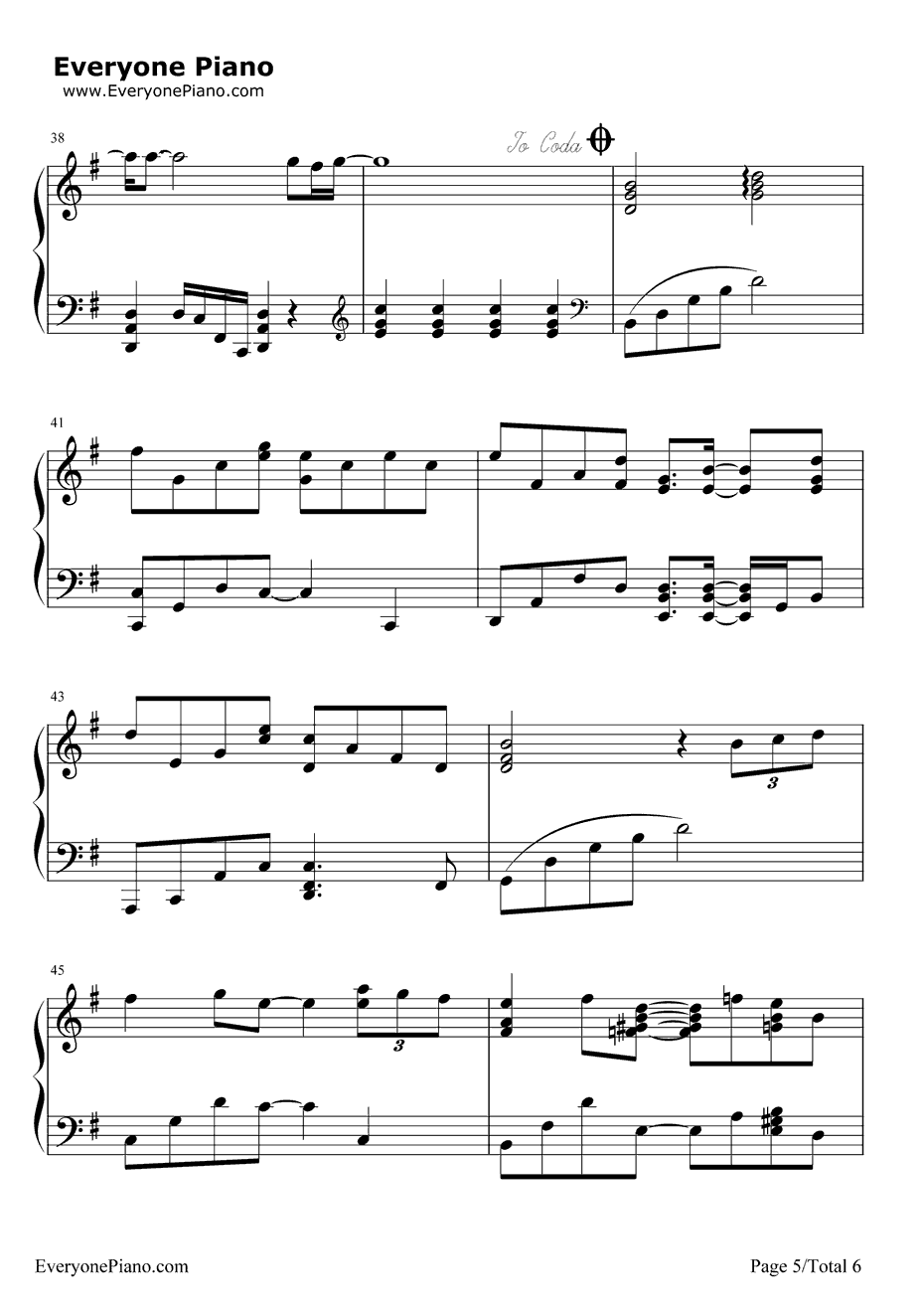MyMemory钢琴谱-Ryu-冬季恋歌音乐原声5