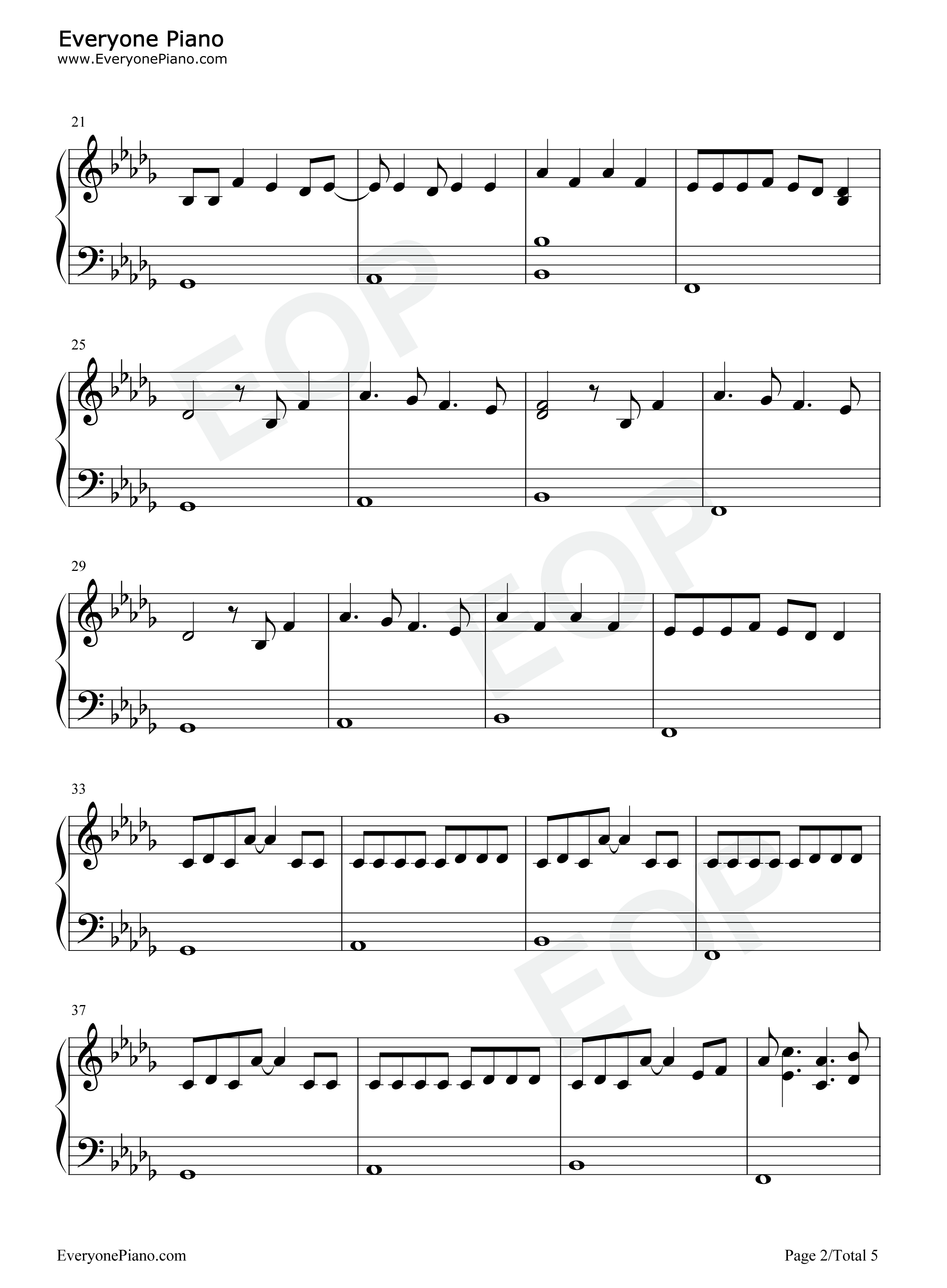 Stay钢琴谱-The Kid Laroi Justin Bieber2