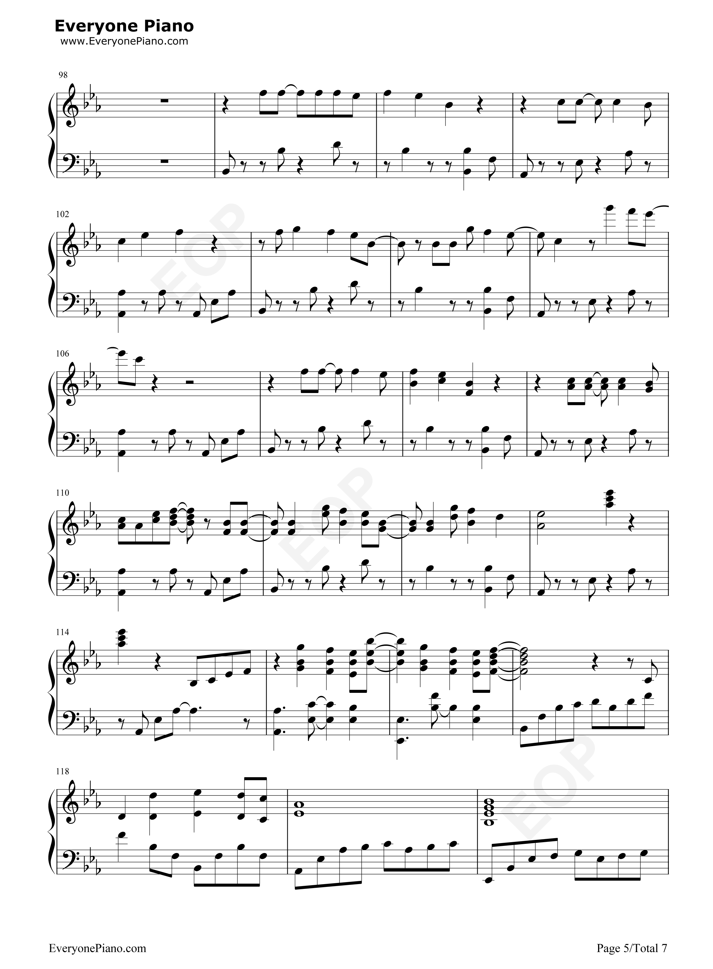 Fireflies钢琴谱-Owl City5