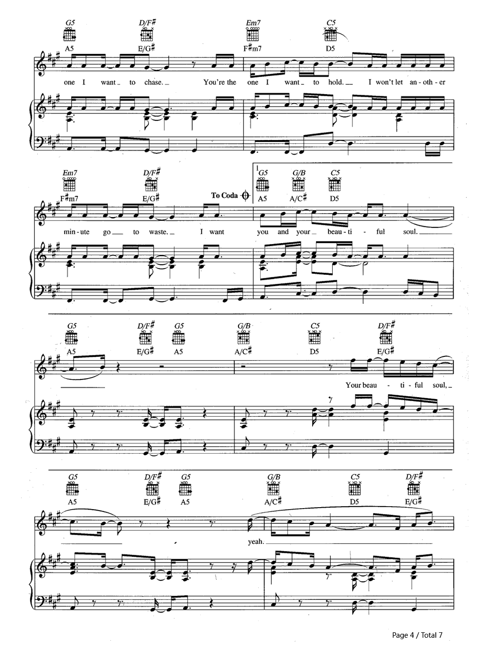 Beautiful Soul钢琴谱-Jesse McCartney4