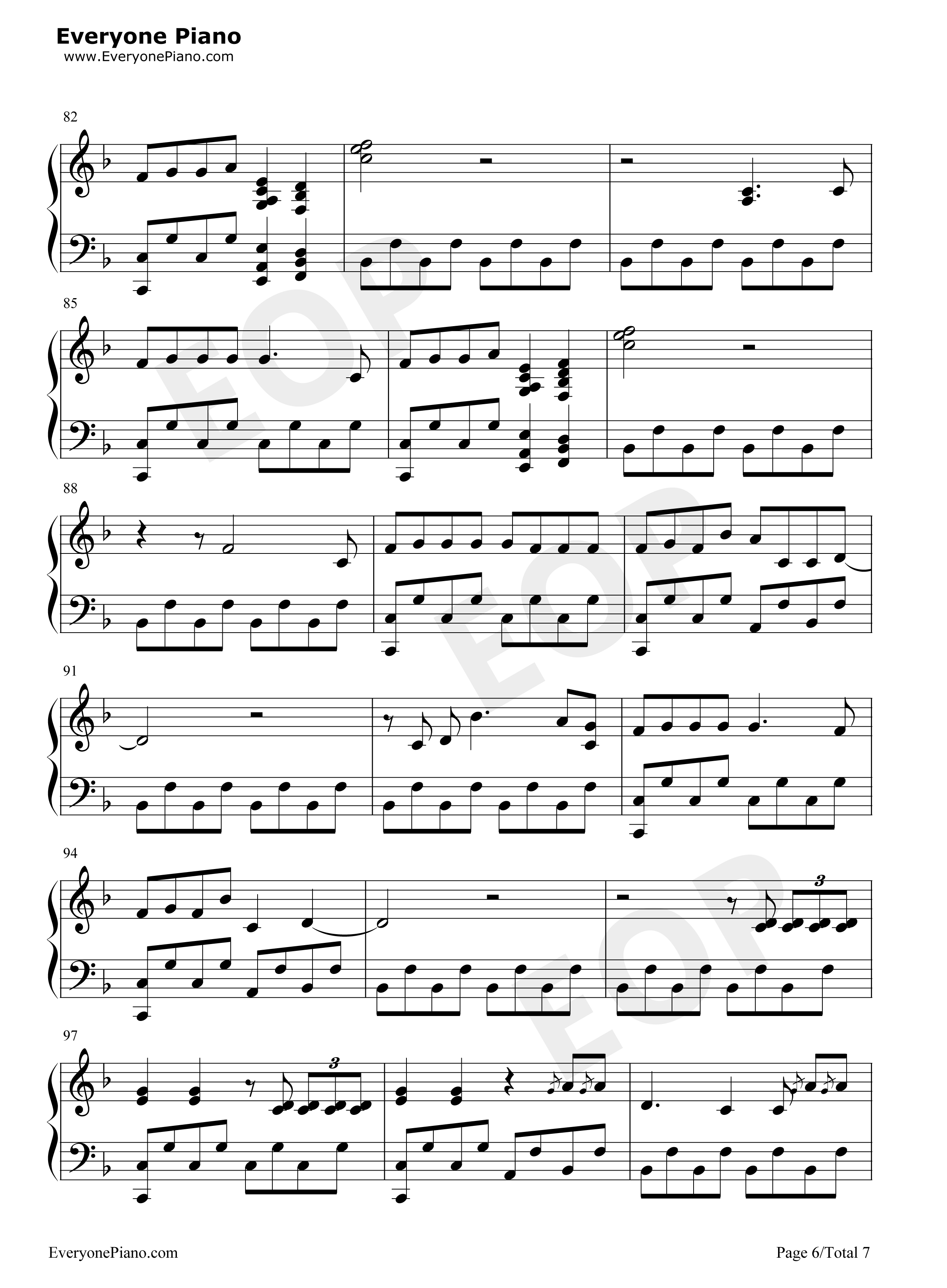 The Last Time钢琴谱-The Script6