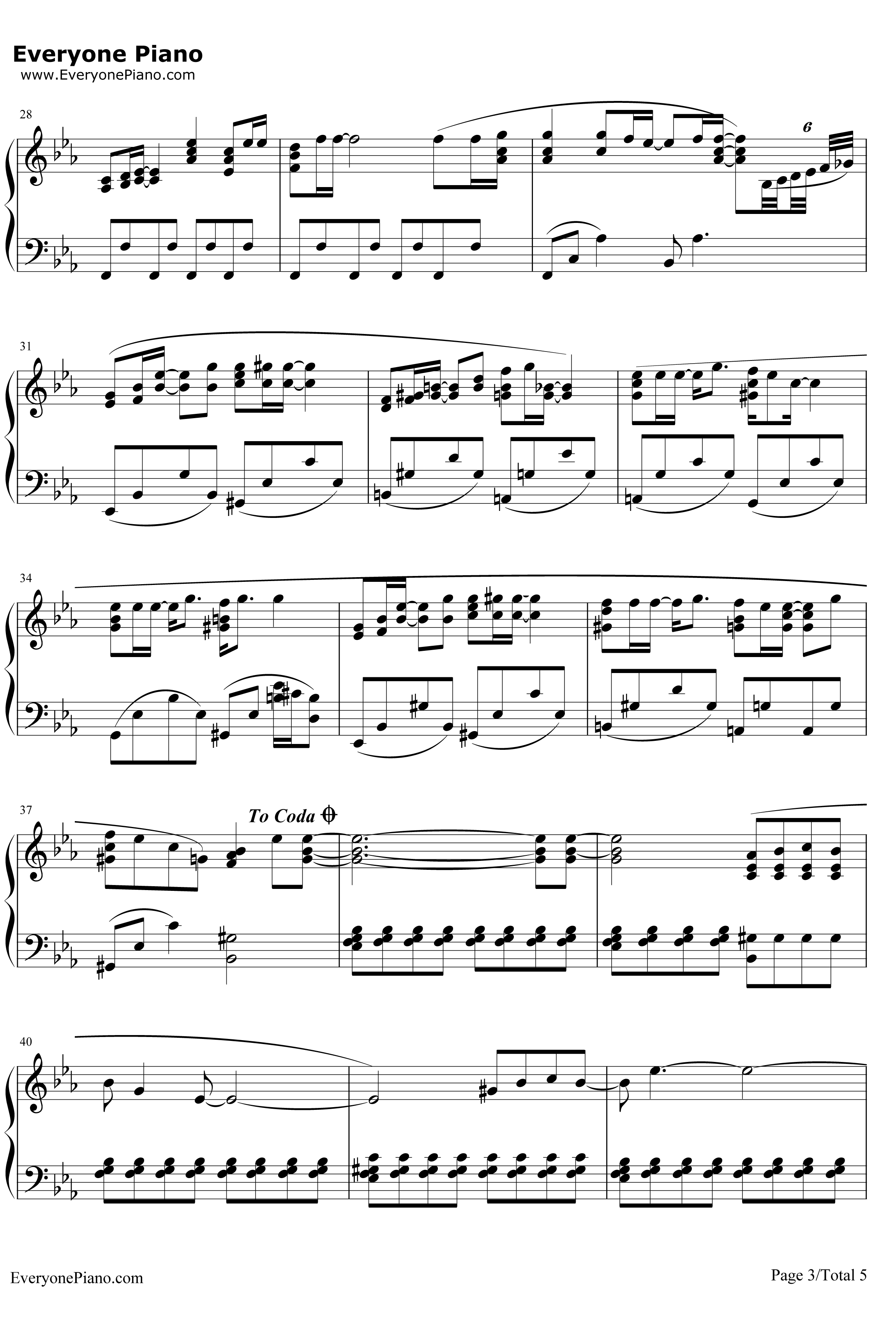 Say Yes钢琴谱-李代沫-电影101次求婚主题曲3
