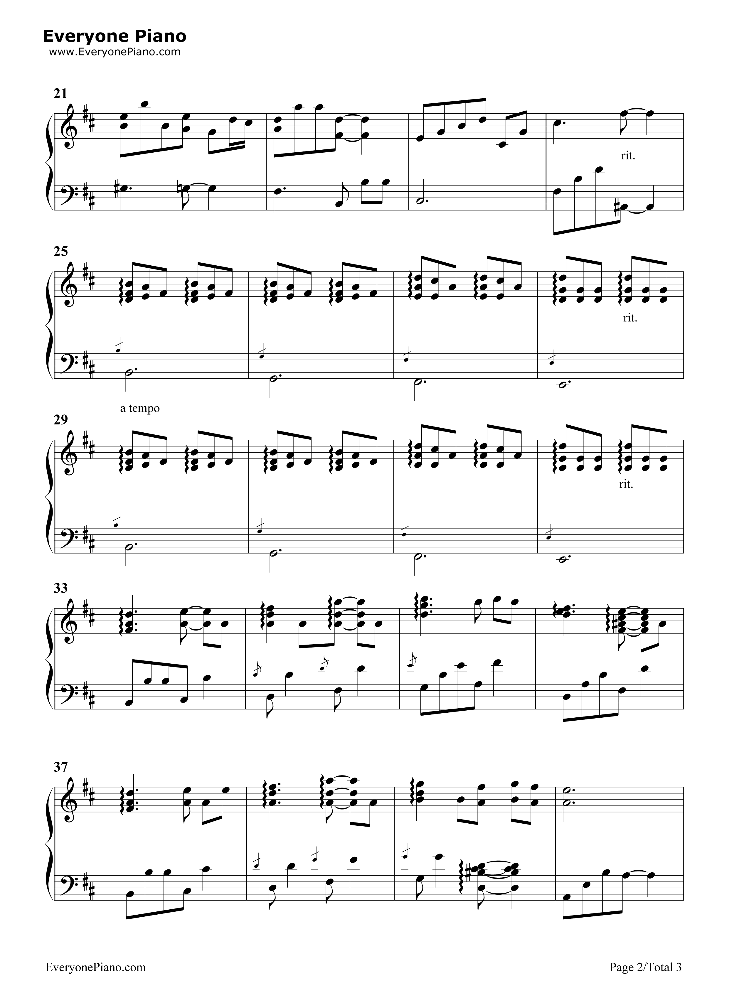 雨のテーマ钢琴谱-柿岛伸次2