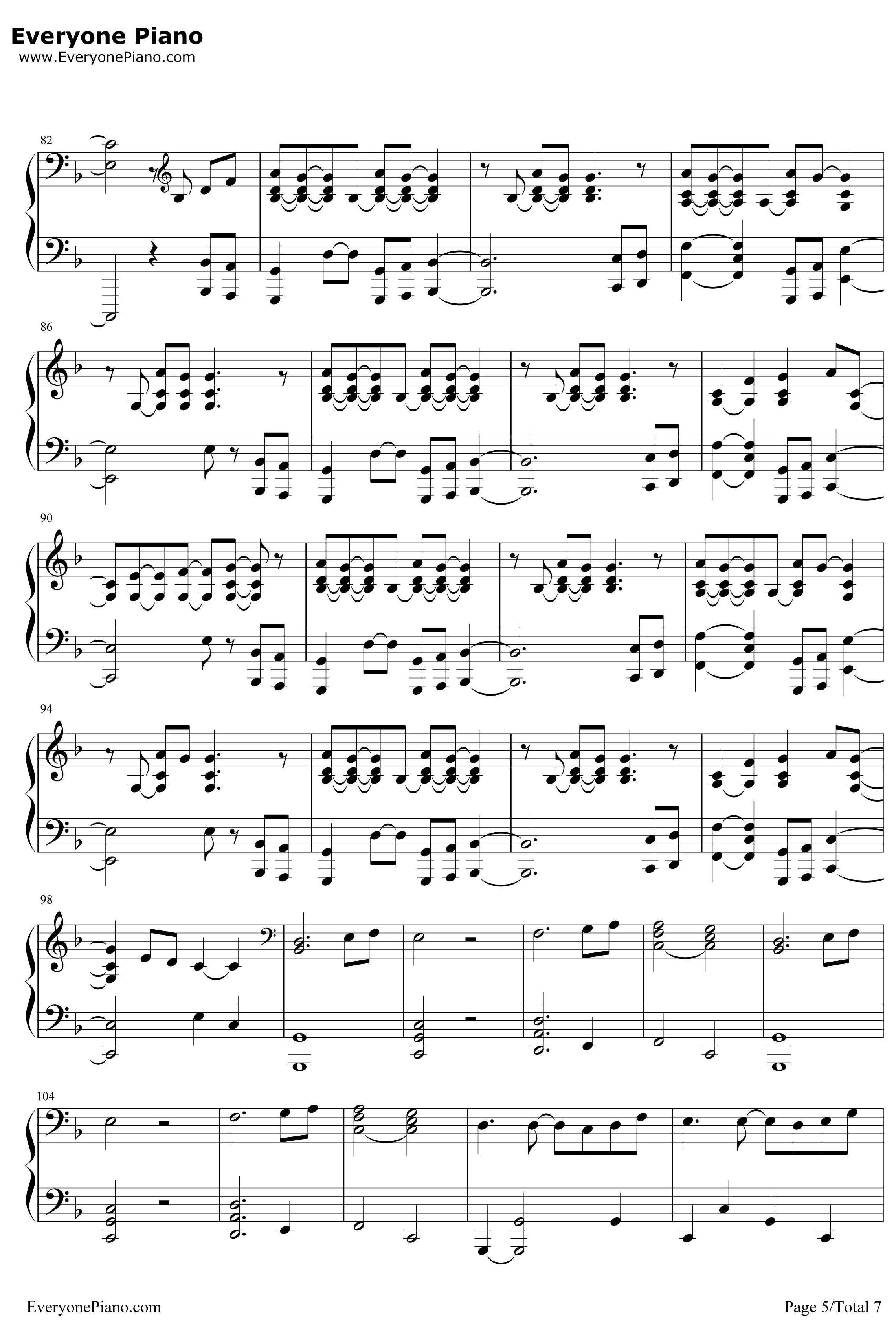 Paradise钢琴谱-Coldplay5