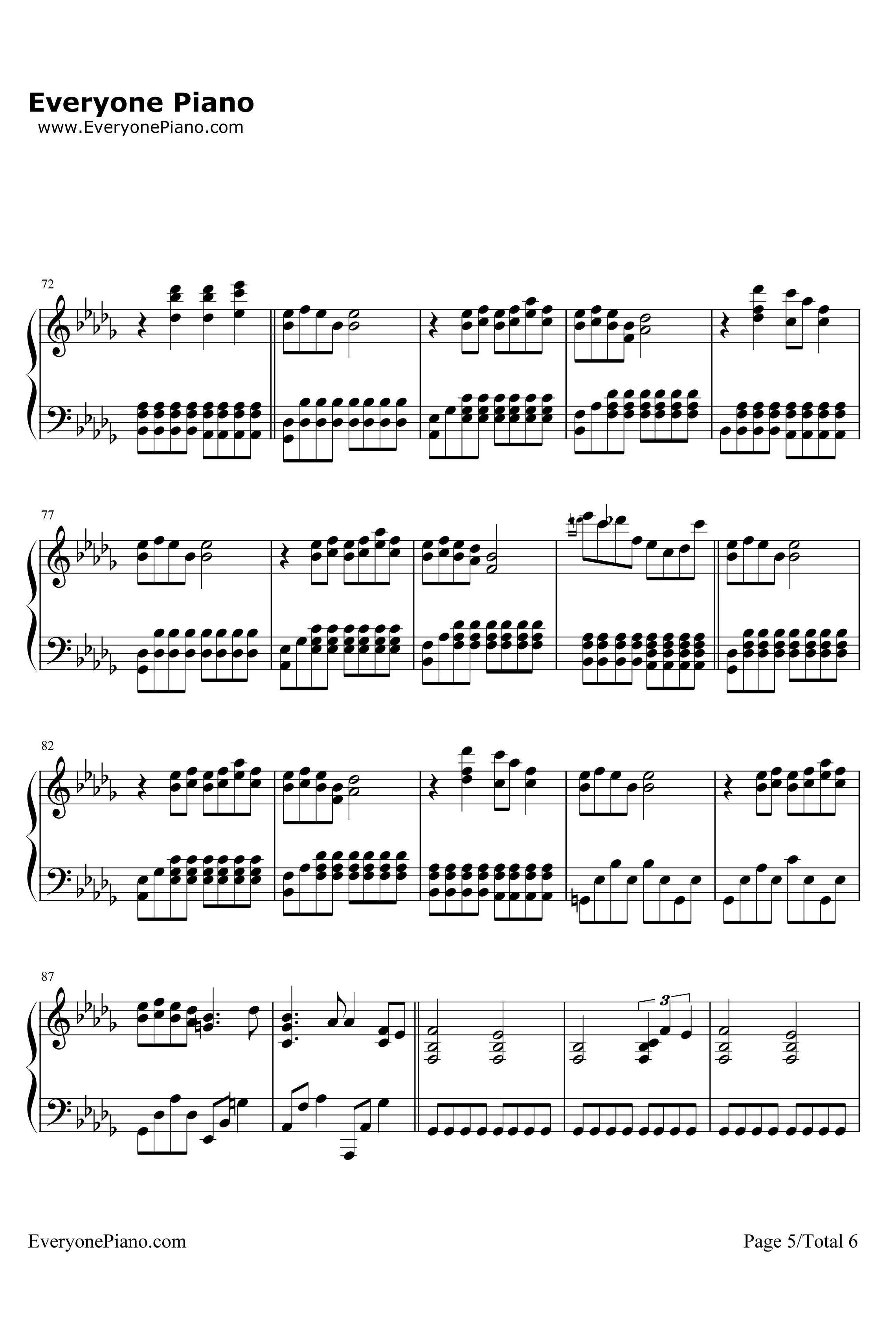 Forbidden Colours钢琴谱-坂本龙一-MerryChristmasMr.Lawrence插曲5