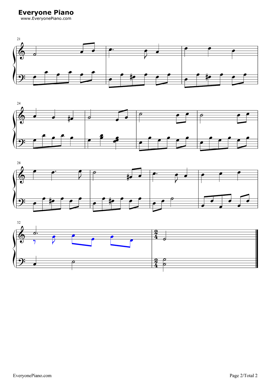 Are You Lonesome Tonight钢琴谱-Elvis Presley2