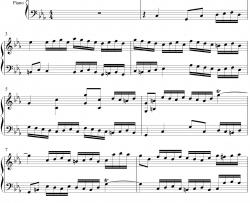 玫瑰卡农钢琴谱-巴哈贝尔Pachelbel