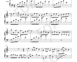 一米阳光钢琴谱-M小冯达