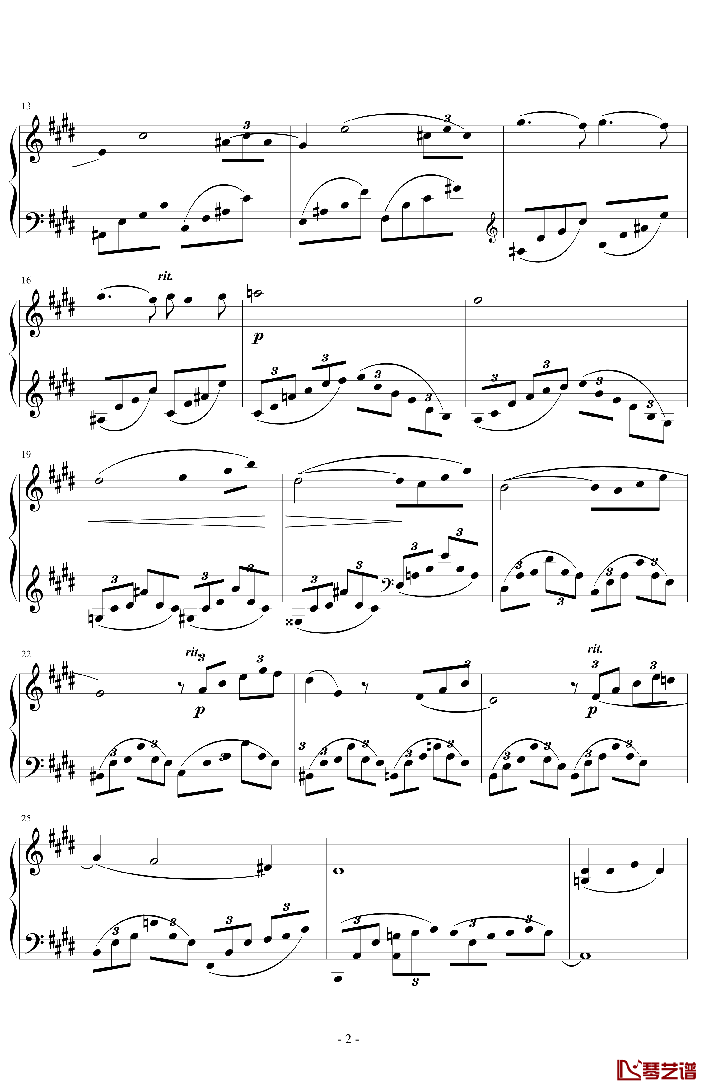 Arabesque钢琴谱-Claude Debussy2