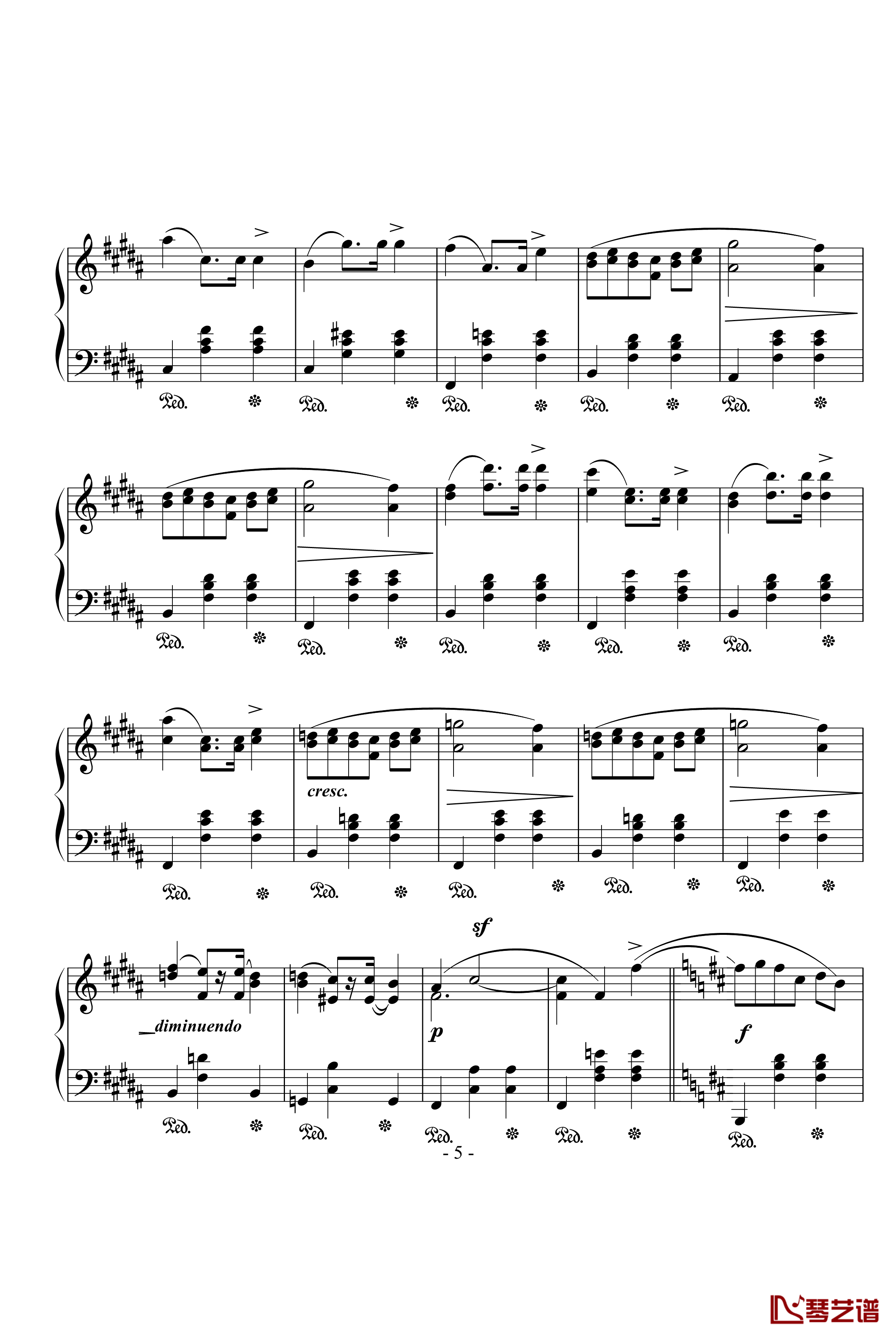圆舞曲钢琴谱-肖邦-chopin5