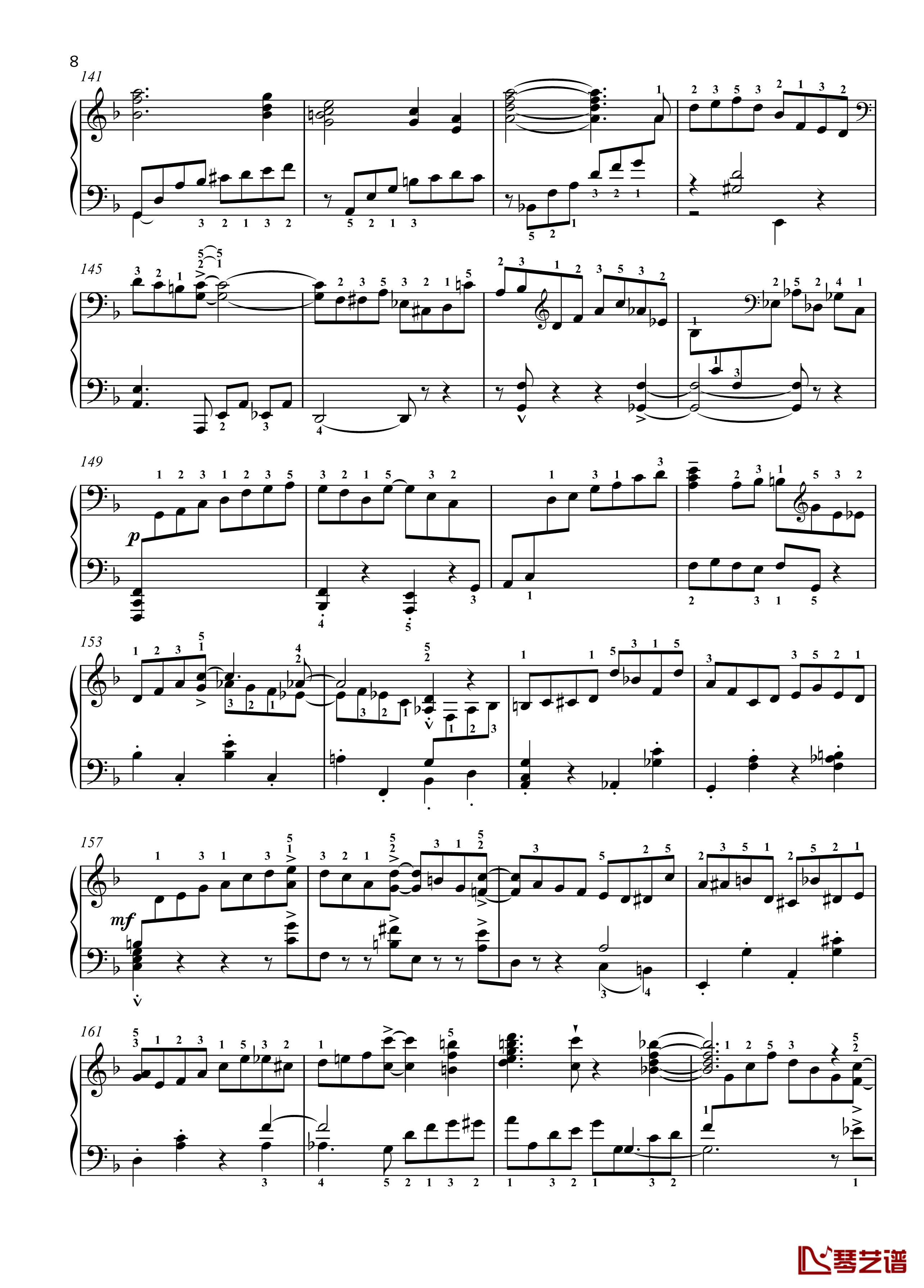 8. Final钢琴谱-带指法-八首音乐会练习曲 Eight Concert ?tudes Op 40 - No. -爵士-尼古拉·凯帕斯汀7