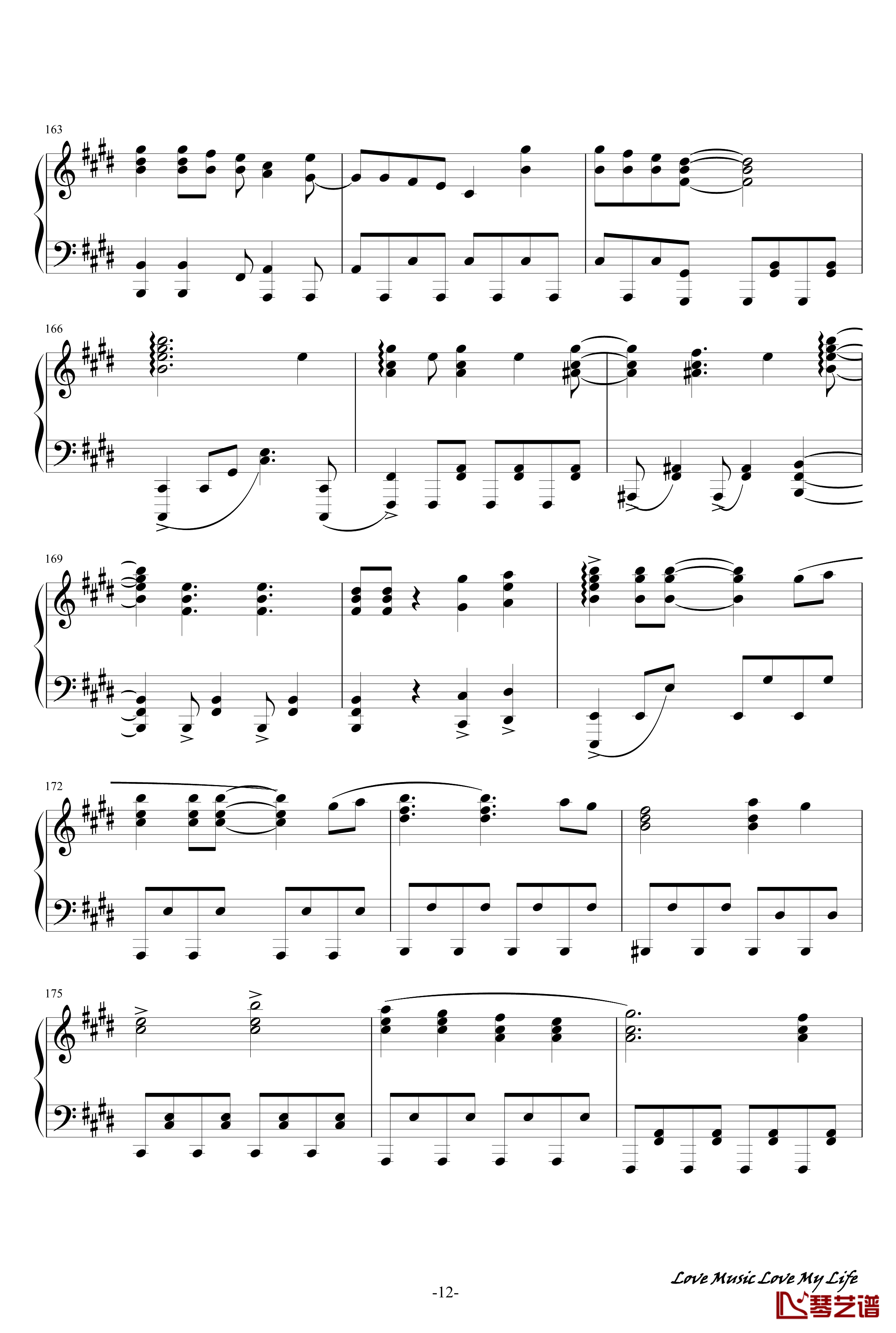 触手猴72首动漫名曲连弹钢琴谱-part 112