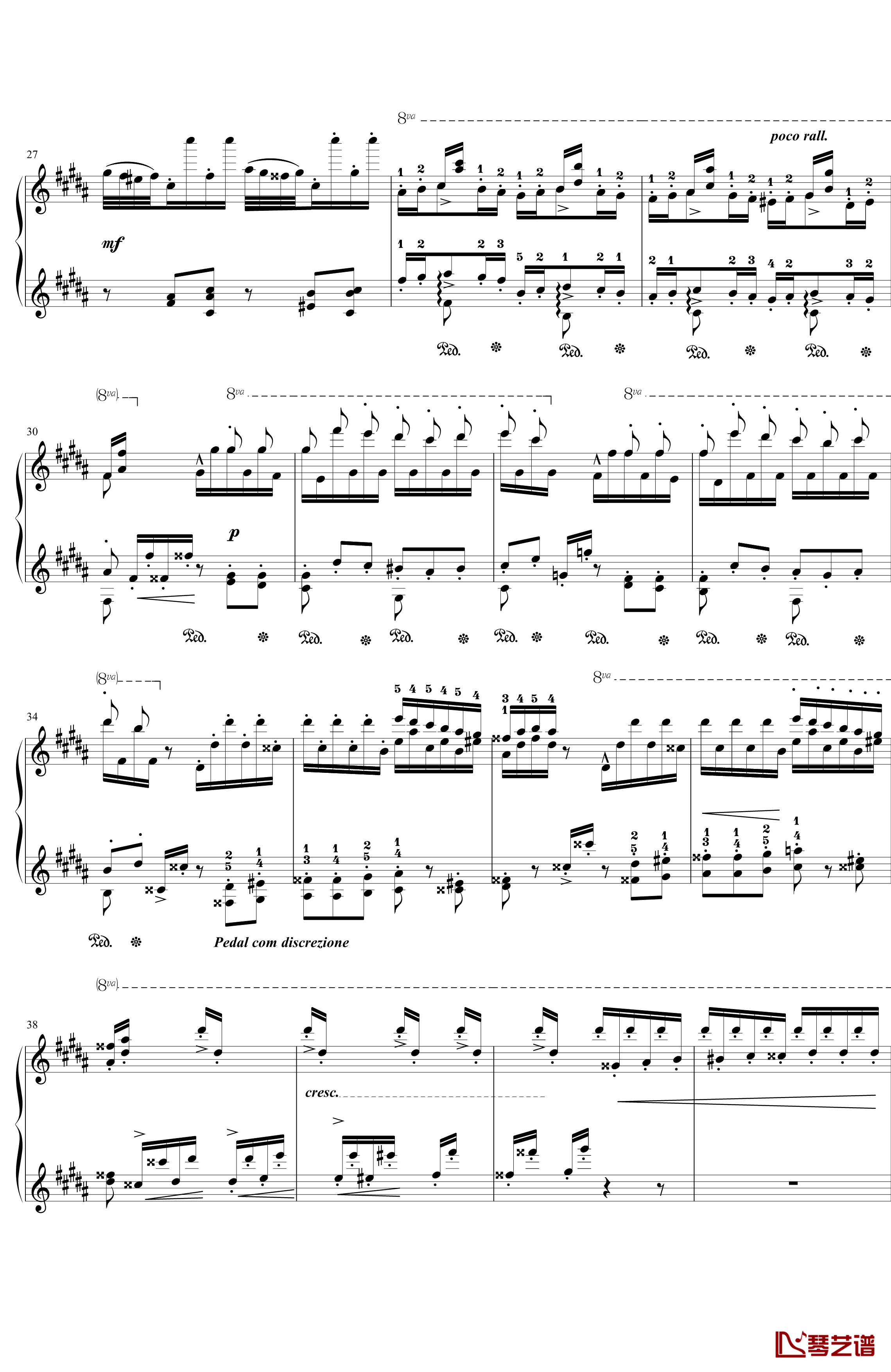 钟钢琴谱-帕格尼尼大练习曲III-李斯特3