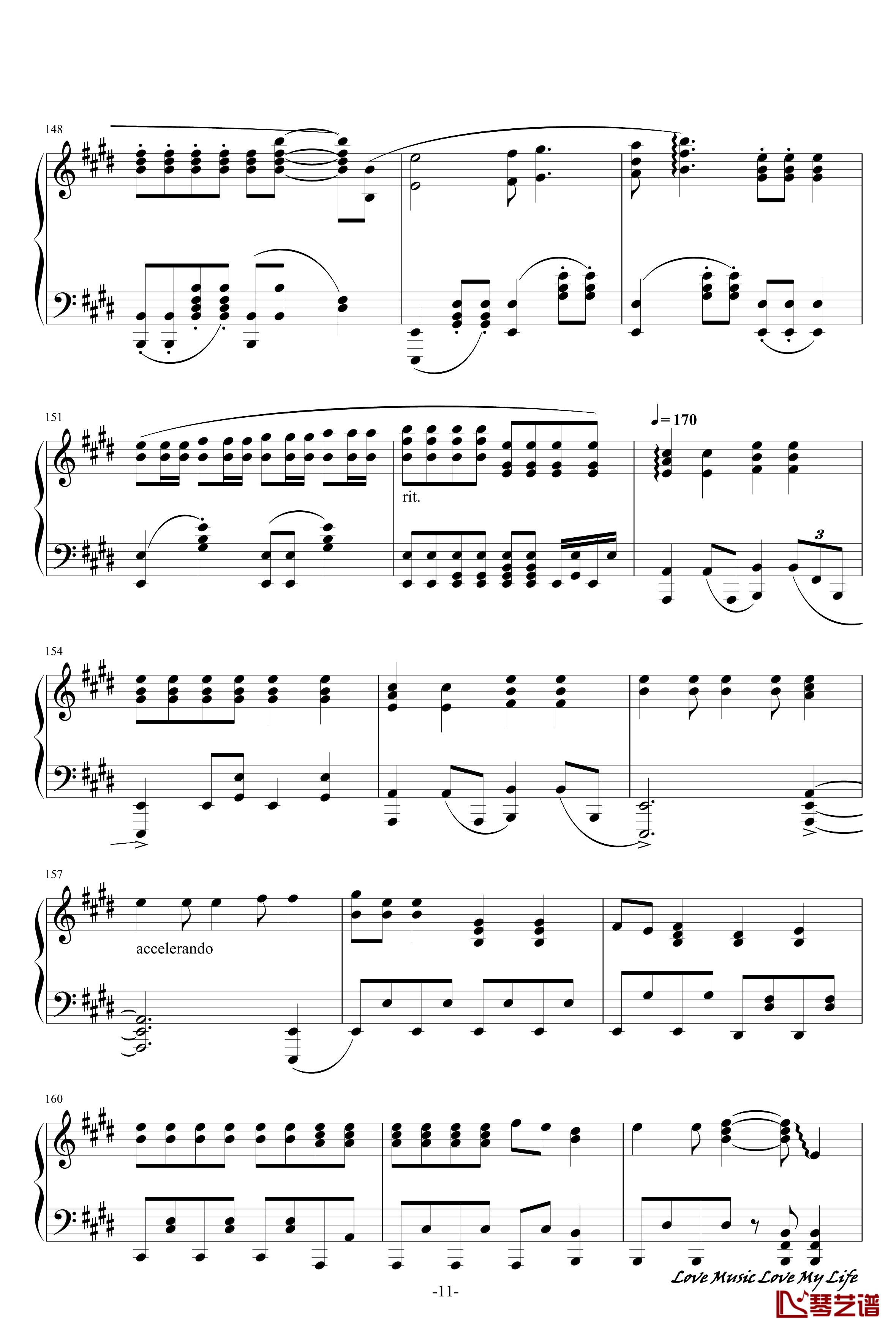 触手猴72首动漫名曲连弹钢琴谱-part 111
